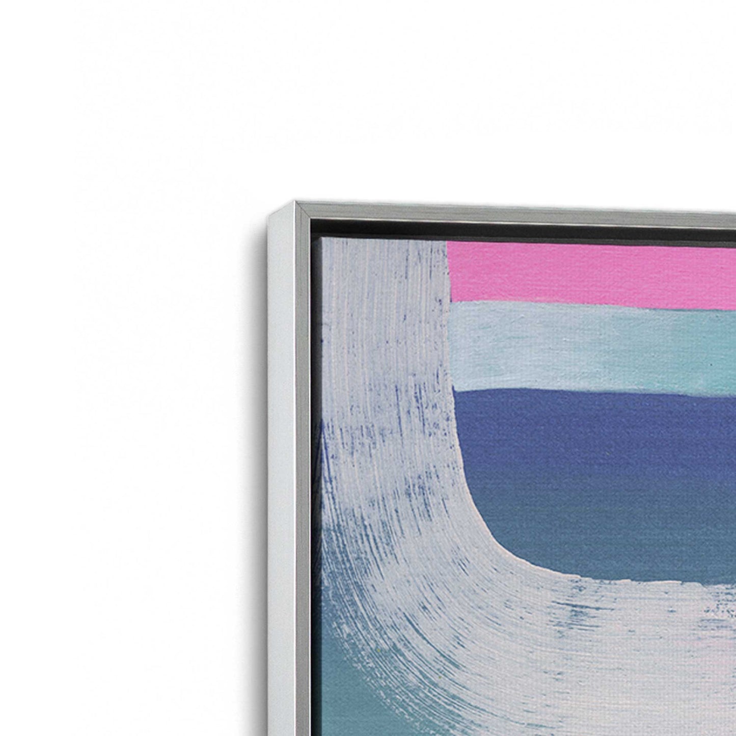 [Color:Polished Chrome], Picture of art in a Polished Chrome frame at an angle