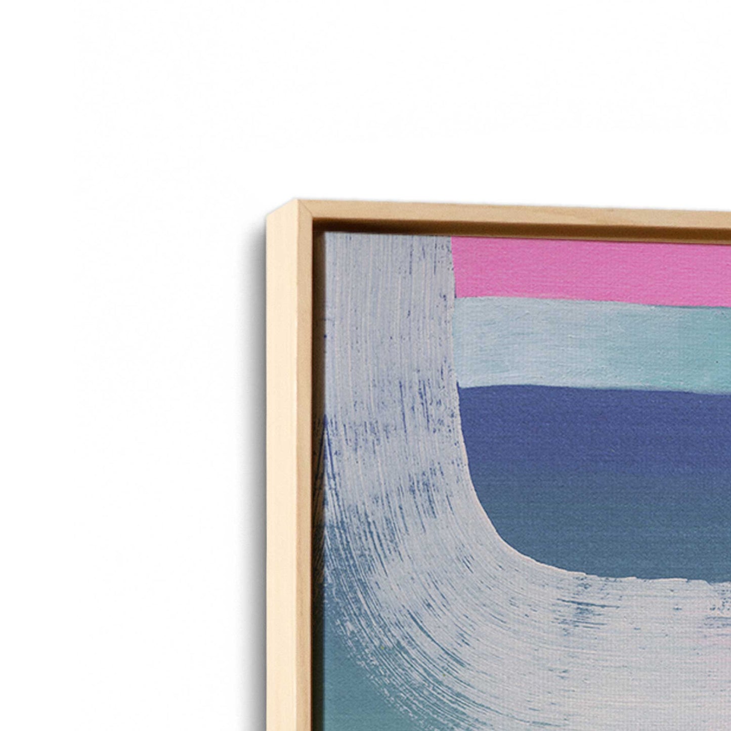 [Color:American Maple], Picture of art in a American Maple frame at an angle