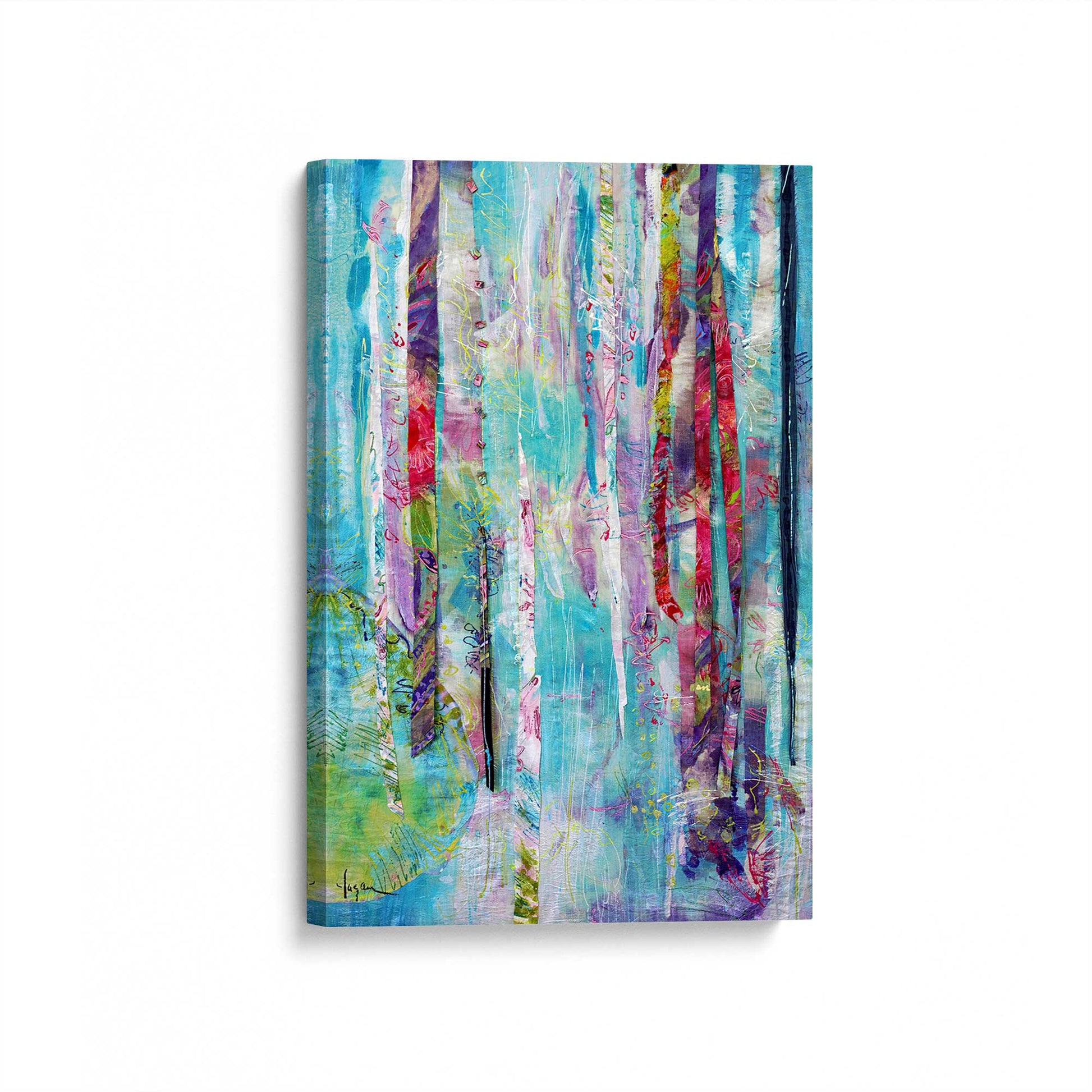[Color:Stretched Canvas], Picture of art at an angle