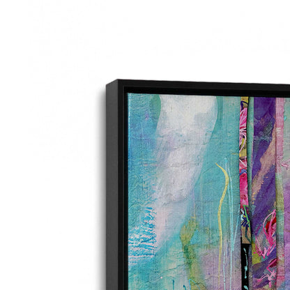 [Color:Satin Black], Picture of art in a Satin Black frame at an angle