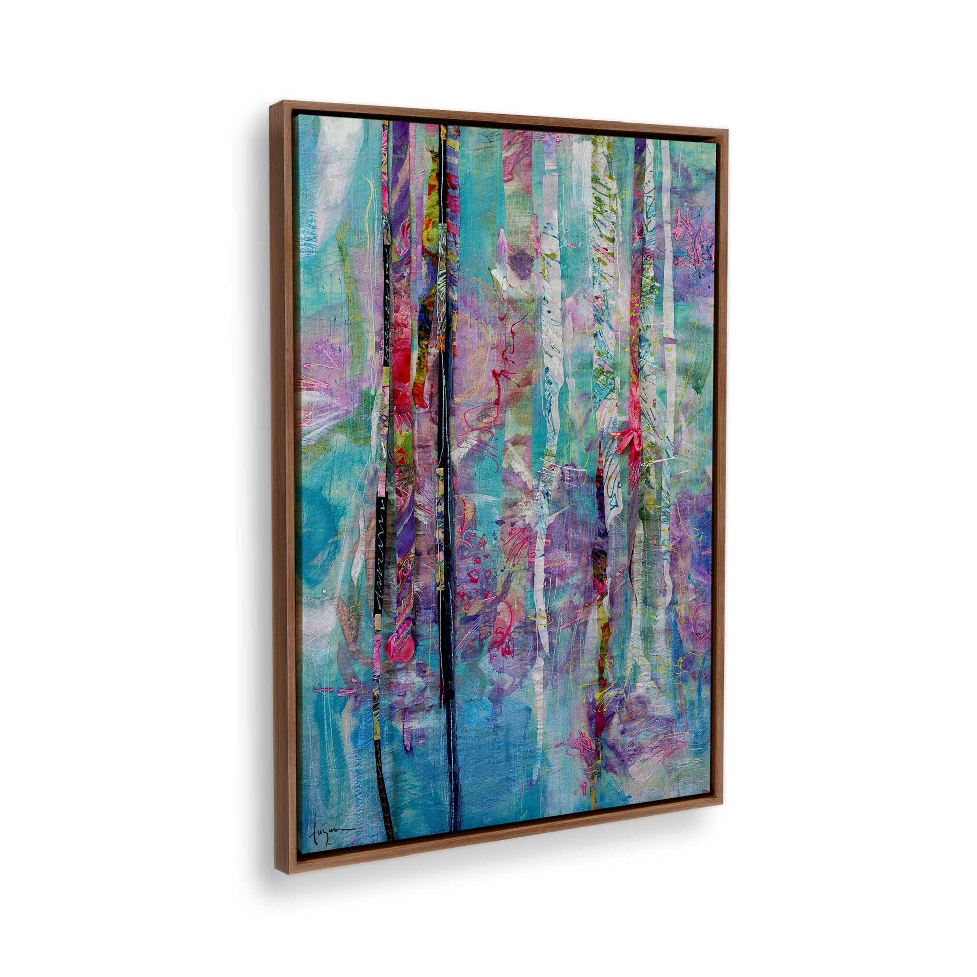 [Color:Walnut], Picture of the corner of the art