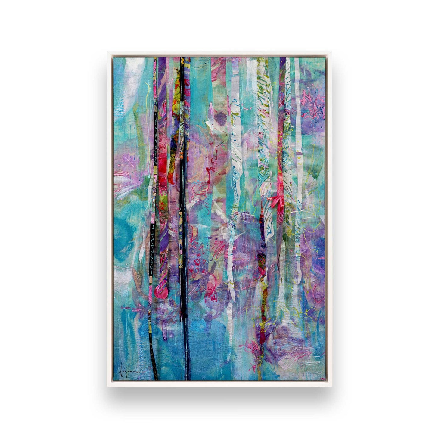 [Color:Opaque White], Picture of art in a White frame