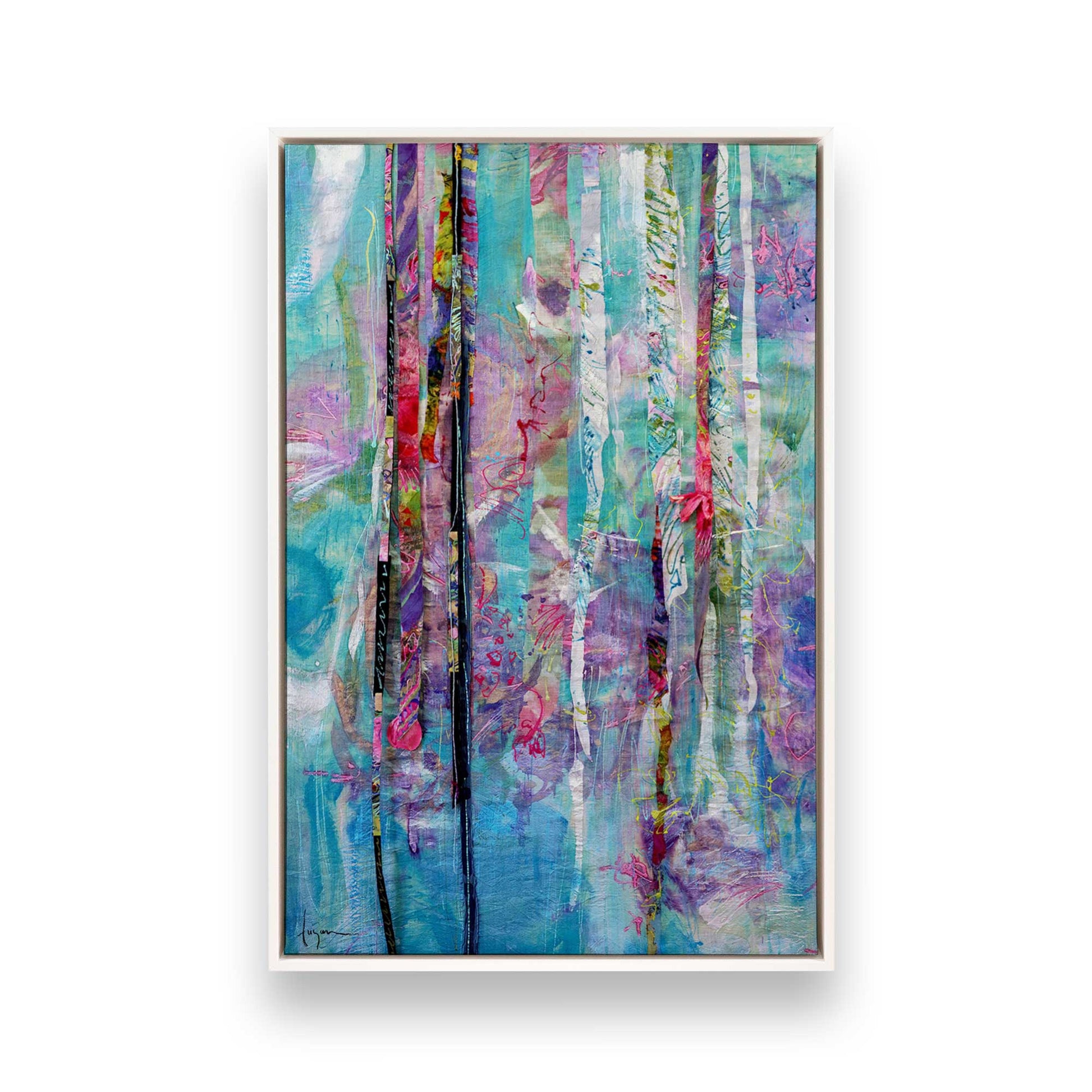[Color:Opaque White], Picture of art in a White frame