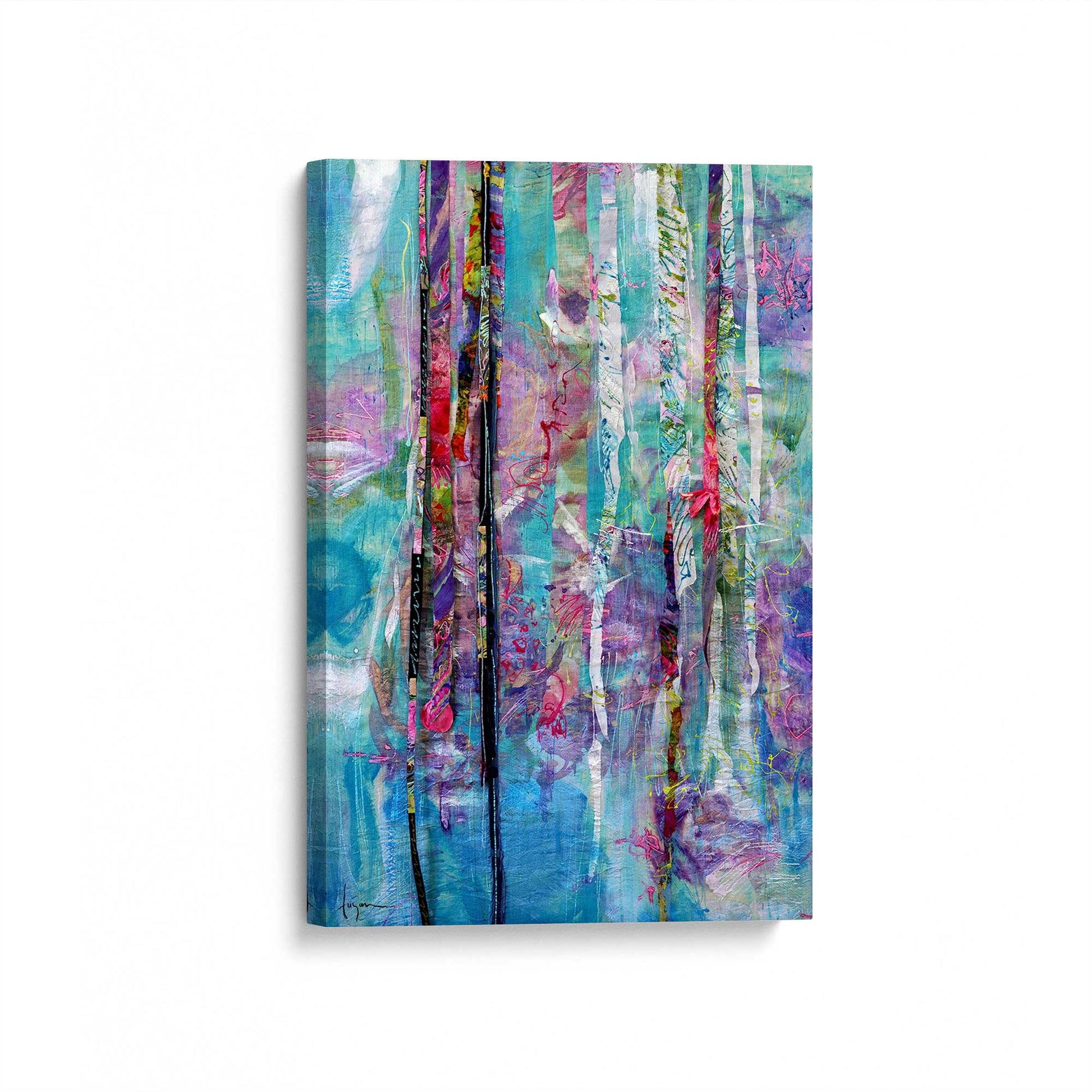 [Color:Stretched Canvas], Picture of art at an angle