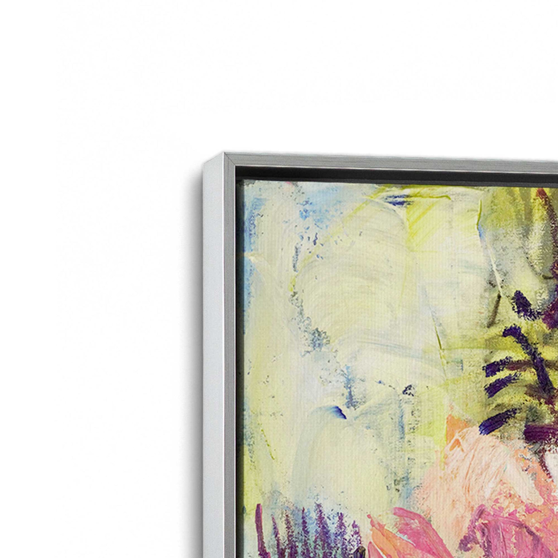 [Color:Polished Chrome], Picture of art in a Polished Chrome frame at an angle