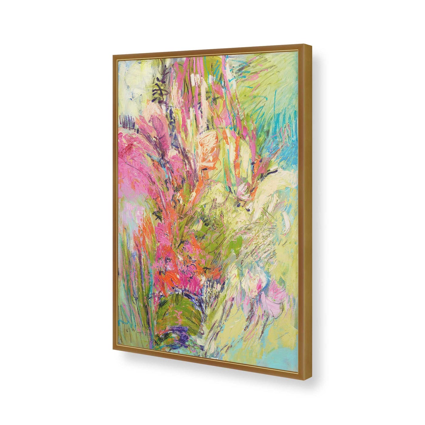 [Color:Polished Gold], Picture of art in a Polished Gold frame of the corner