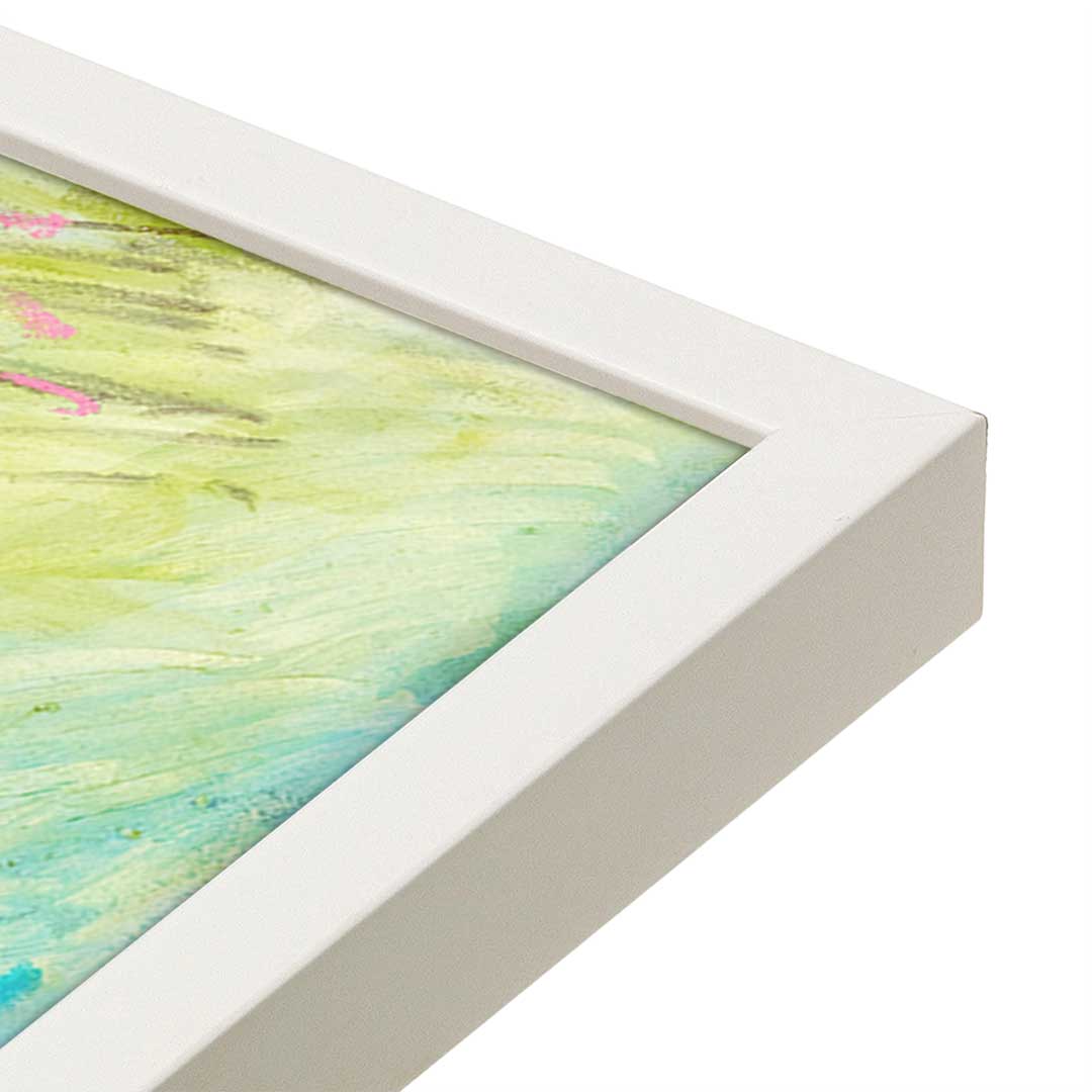 [Color:Opaque White], Picture of art in a Opaque White frame at an angle