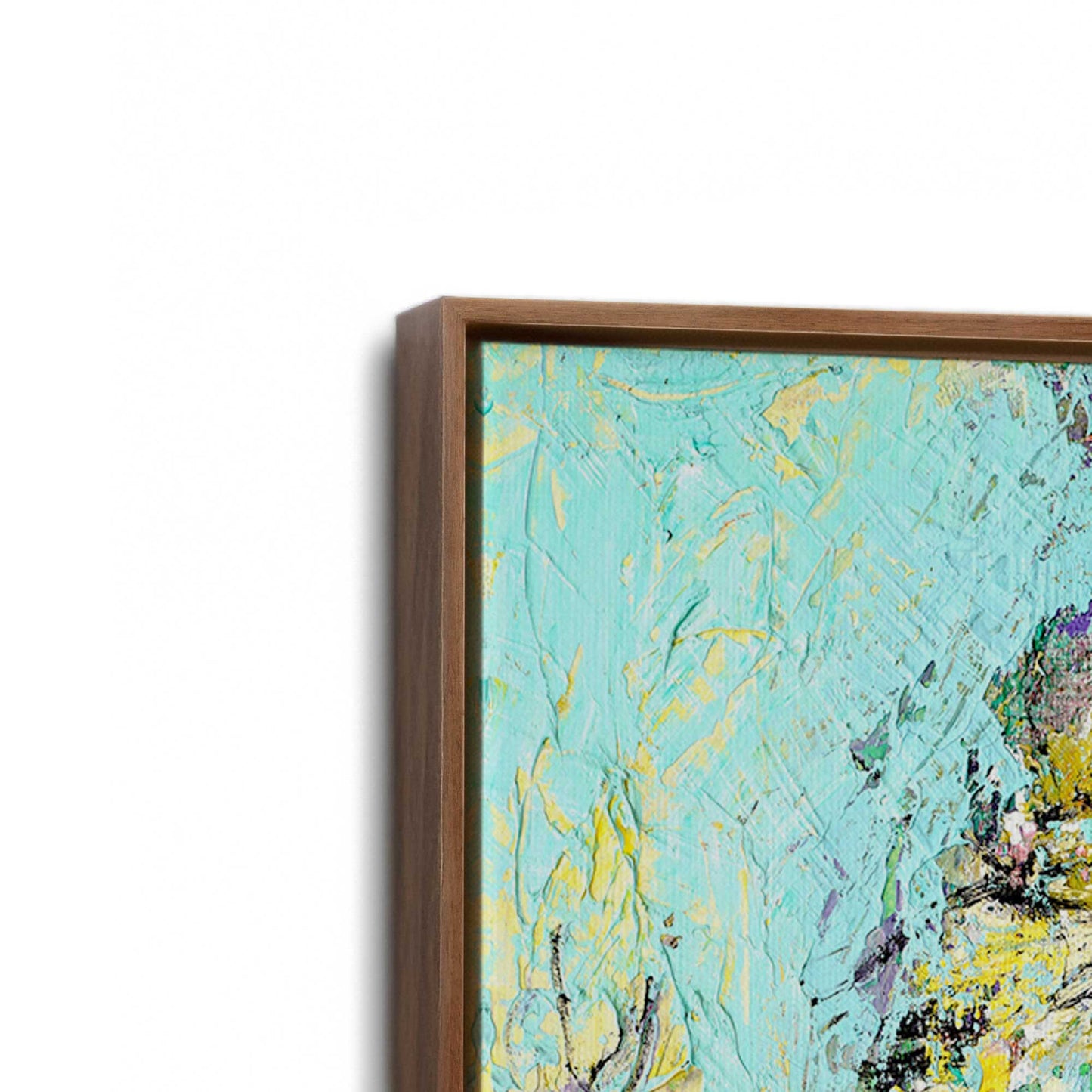 [Color:Walnut], Picture of art in a Walnut frame at an angle