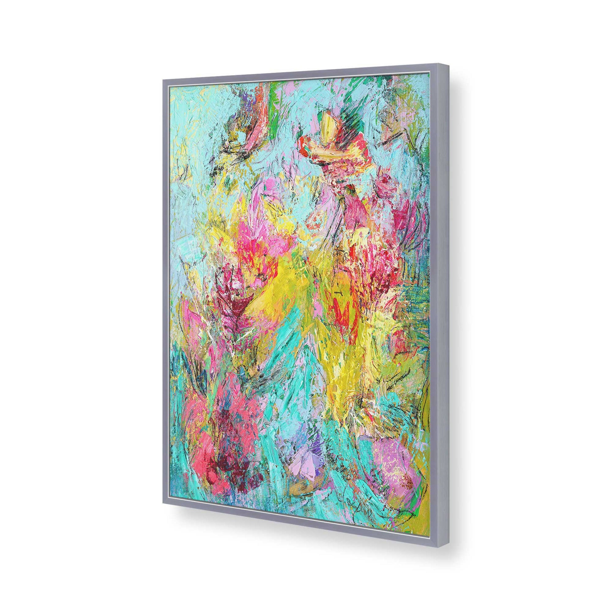 [Color:Polished Chrome], Picture of art in a Polished Chrome frame of the corner