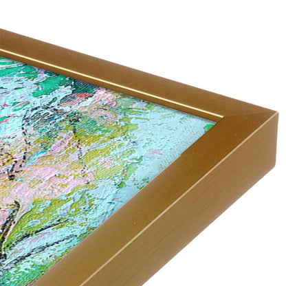 [Color:Polished Gold], Picture of art in a Polished Gold frame at an angle