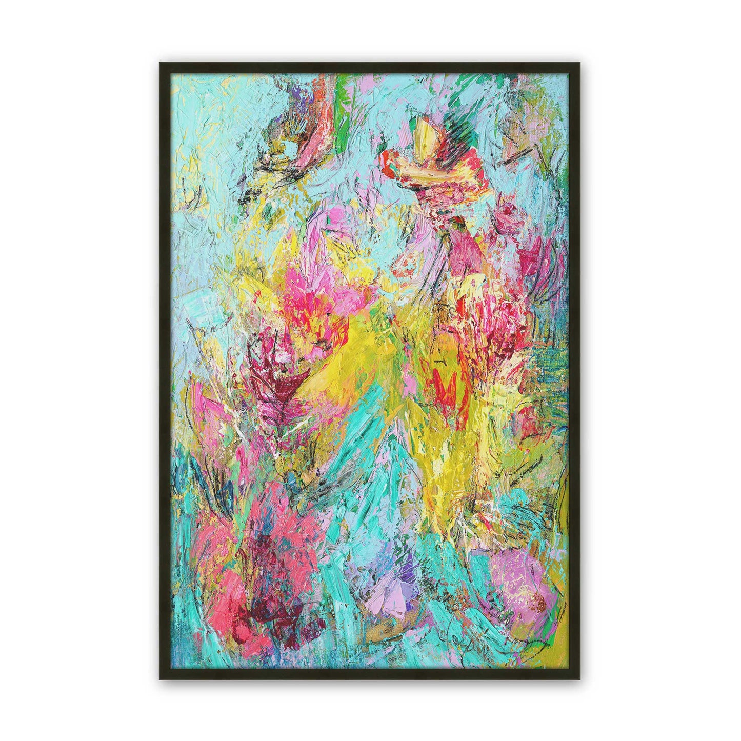 [Color:Satin Black], Picture of art in a Satin Black frame