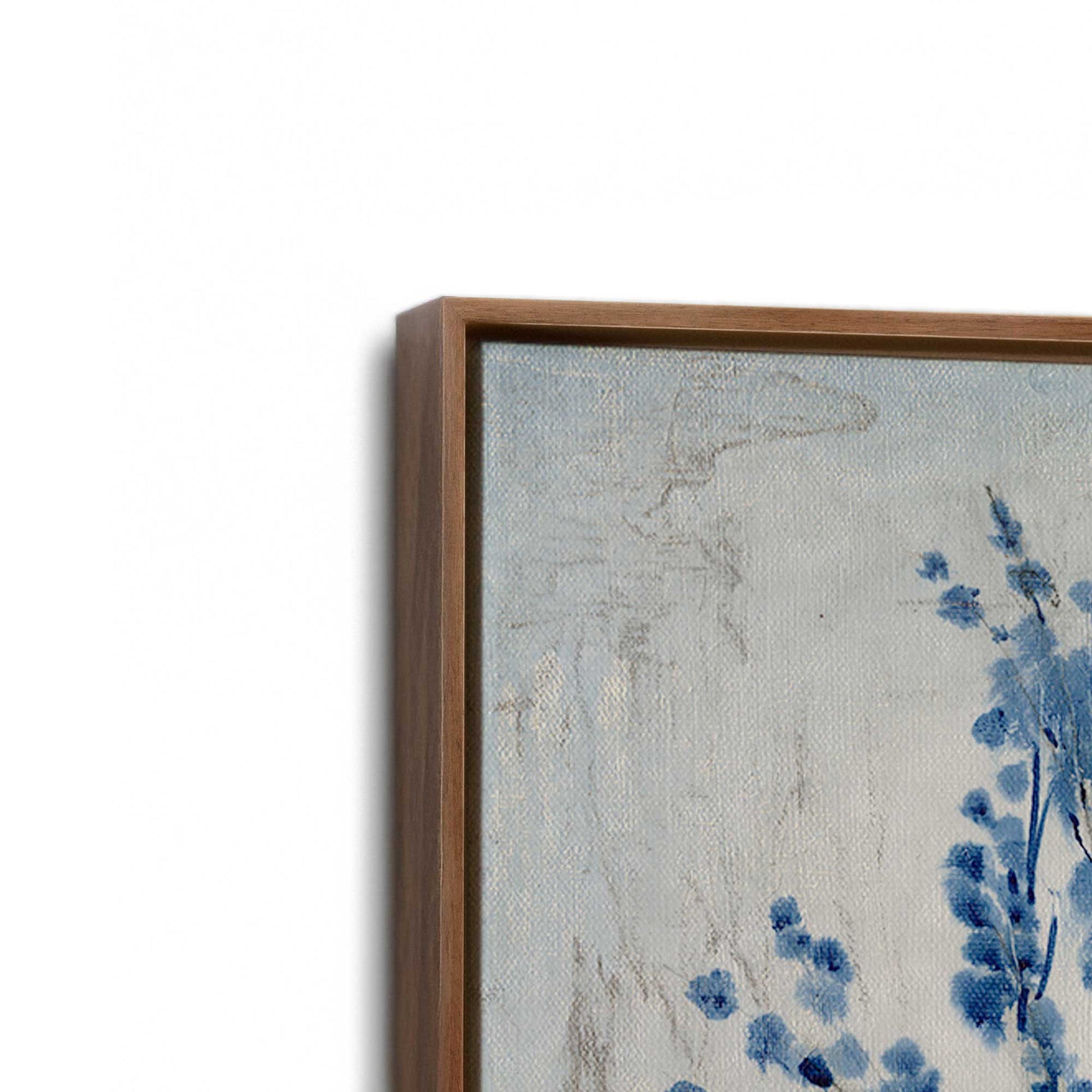 [Color:Walnut], Picture of art in a Walnut frame at an angle