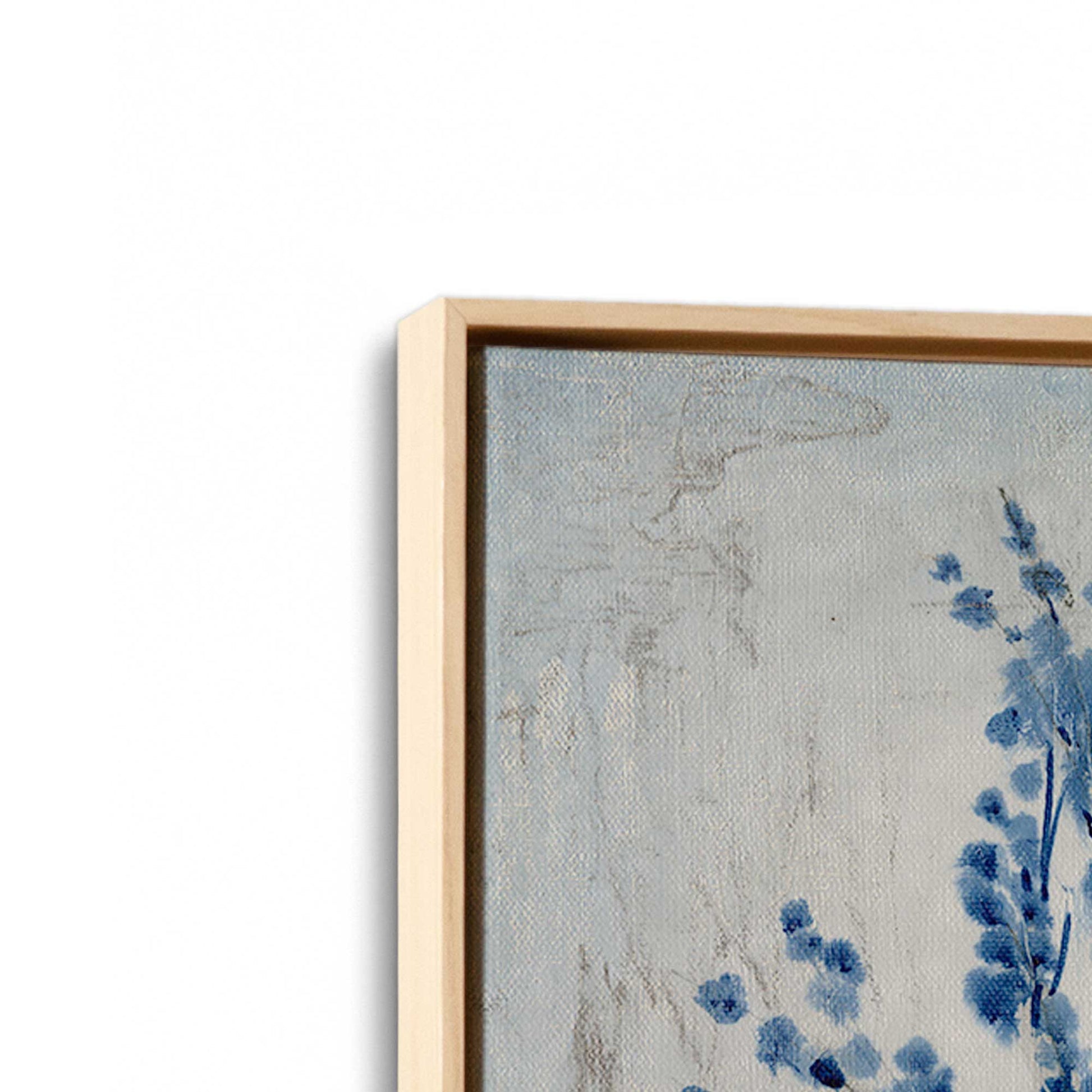 [Color:American Maple], Picture of art in a American Maple frame at an angle