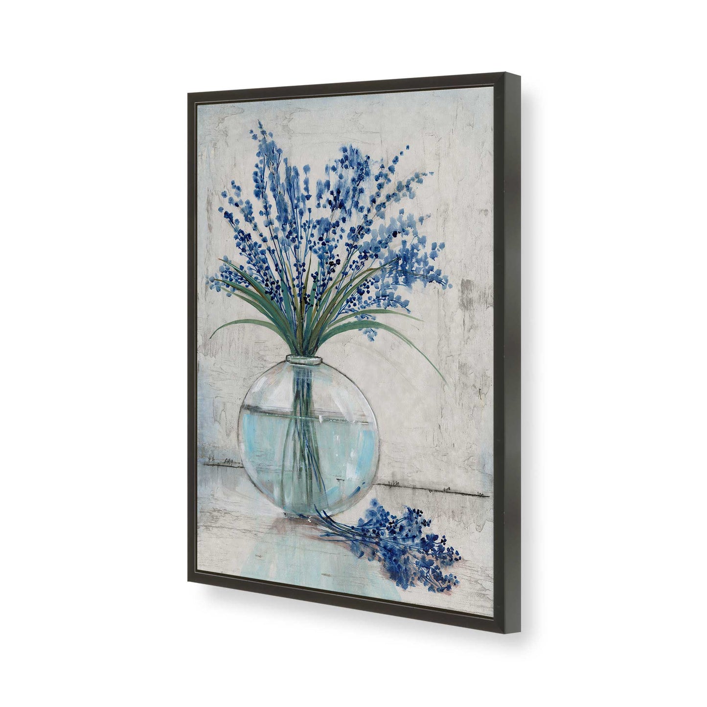 [Color:Satin Black], Picture of art in a Satin Black frame of the corner