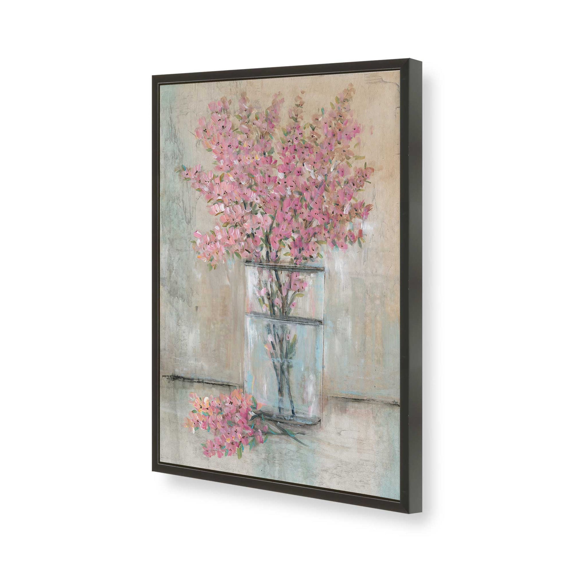 [Color:Satin Black], Picture of art in a Satin Black frame of the corner