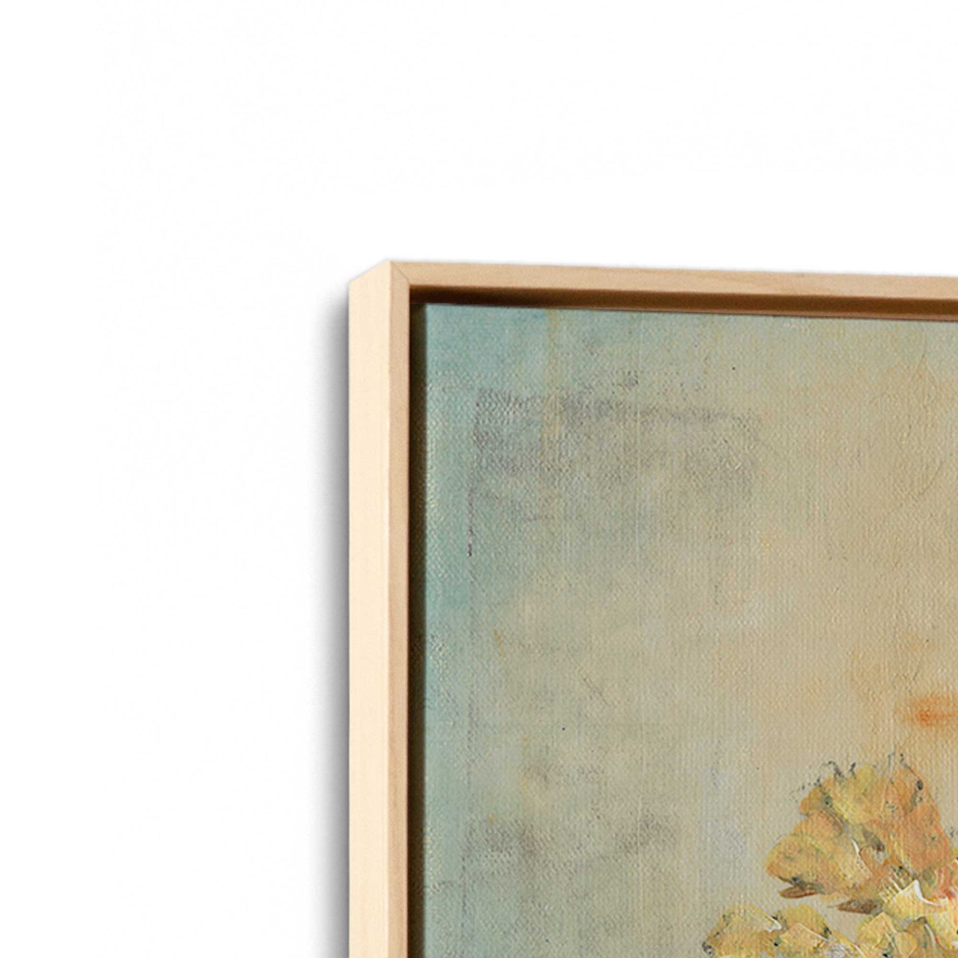 [Color:American Maple], Picture of art in a American Maple frame at an angle