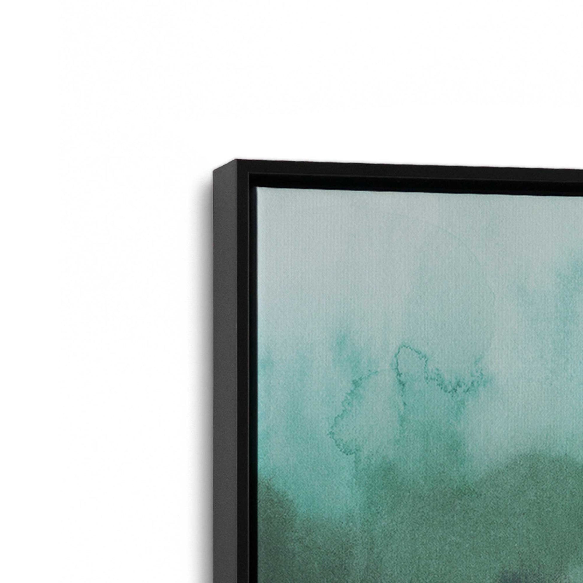 [Color:Satin Black], Picture of art in a Satin Black frame at an angle