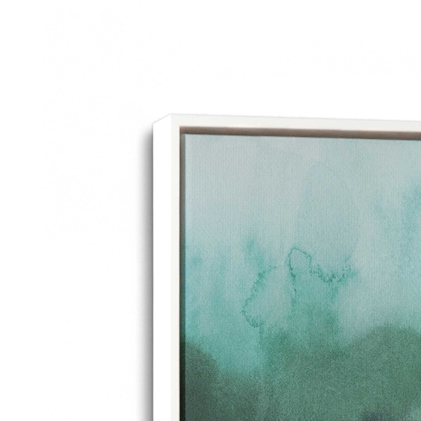 [Color:Opaque White], Picture of art in a White frame at an angle