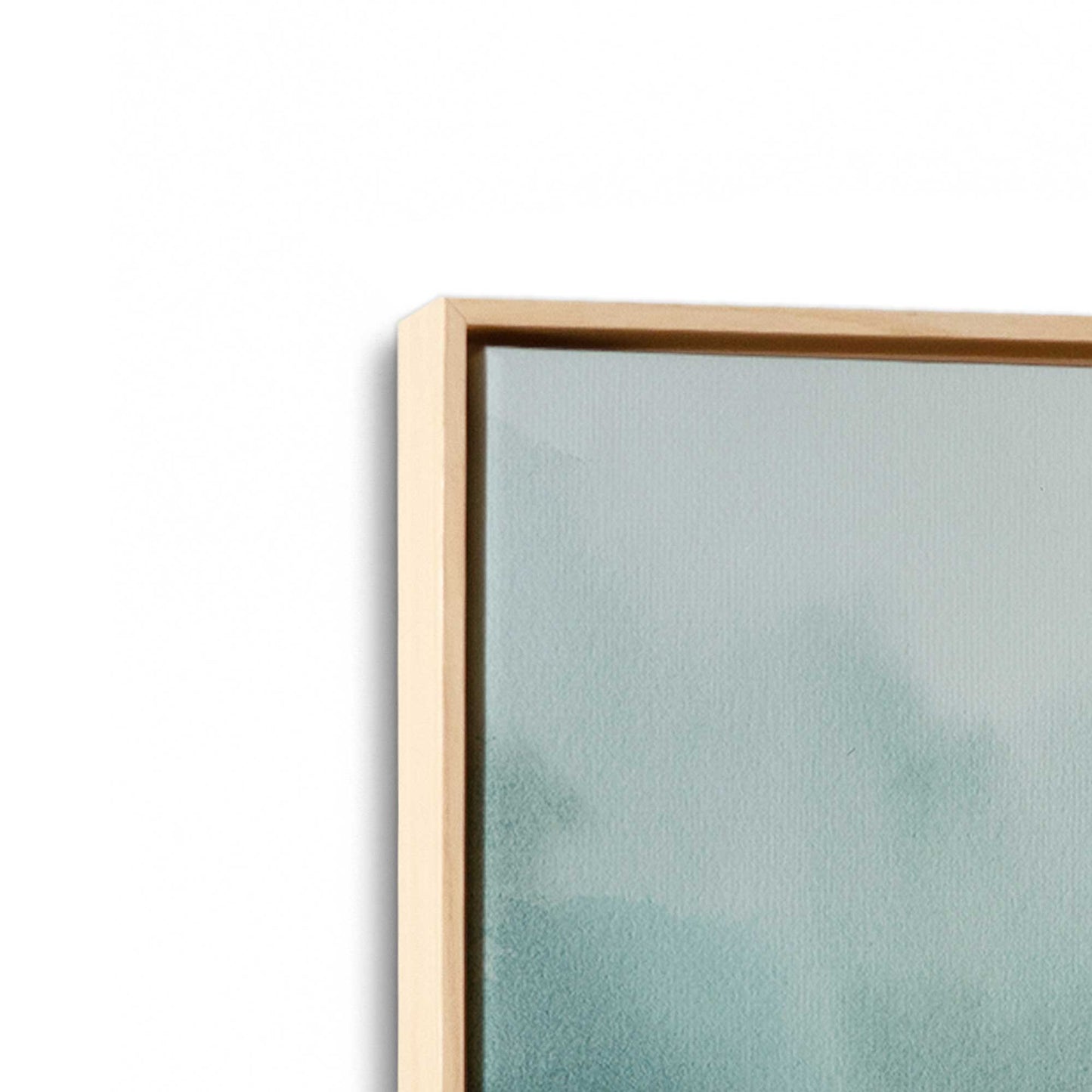 [Color:American Maple], Picture of art in a American Maple frame at an angle