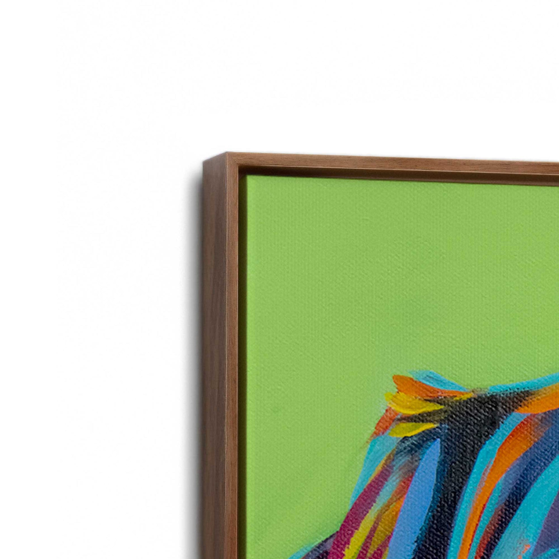 [Color:Walnut], Picture of art in a Walnut frame at an angle