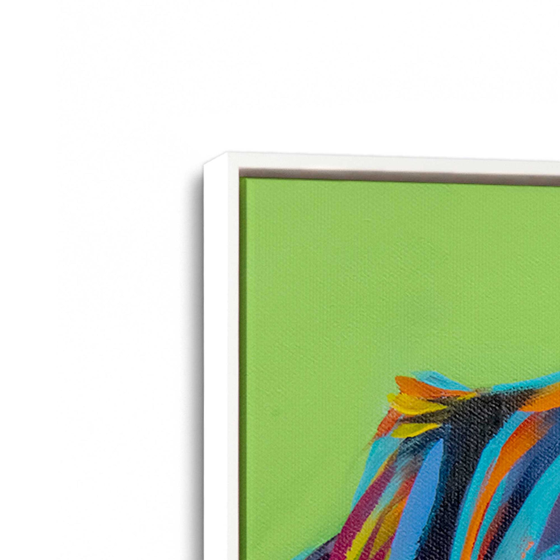 [Color:Opaque White], Picture of art in a White frame at an angle