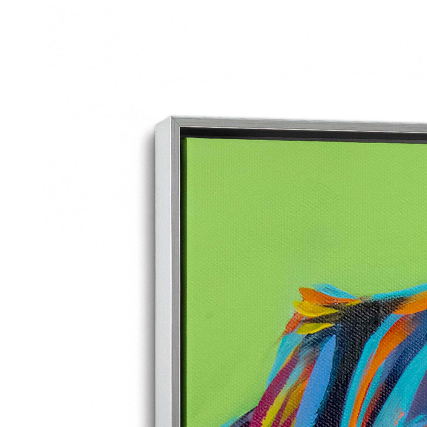 [Color:Polished Chrome], Picture of art in a Polished Chrome frame at an angle