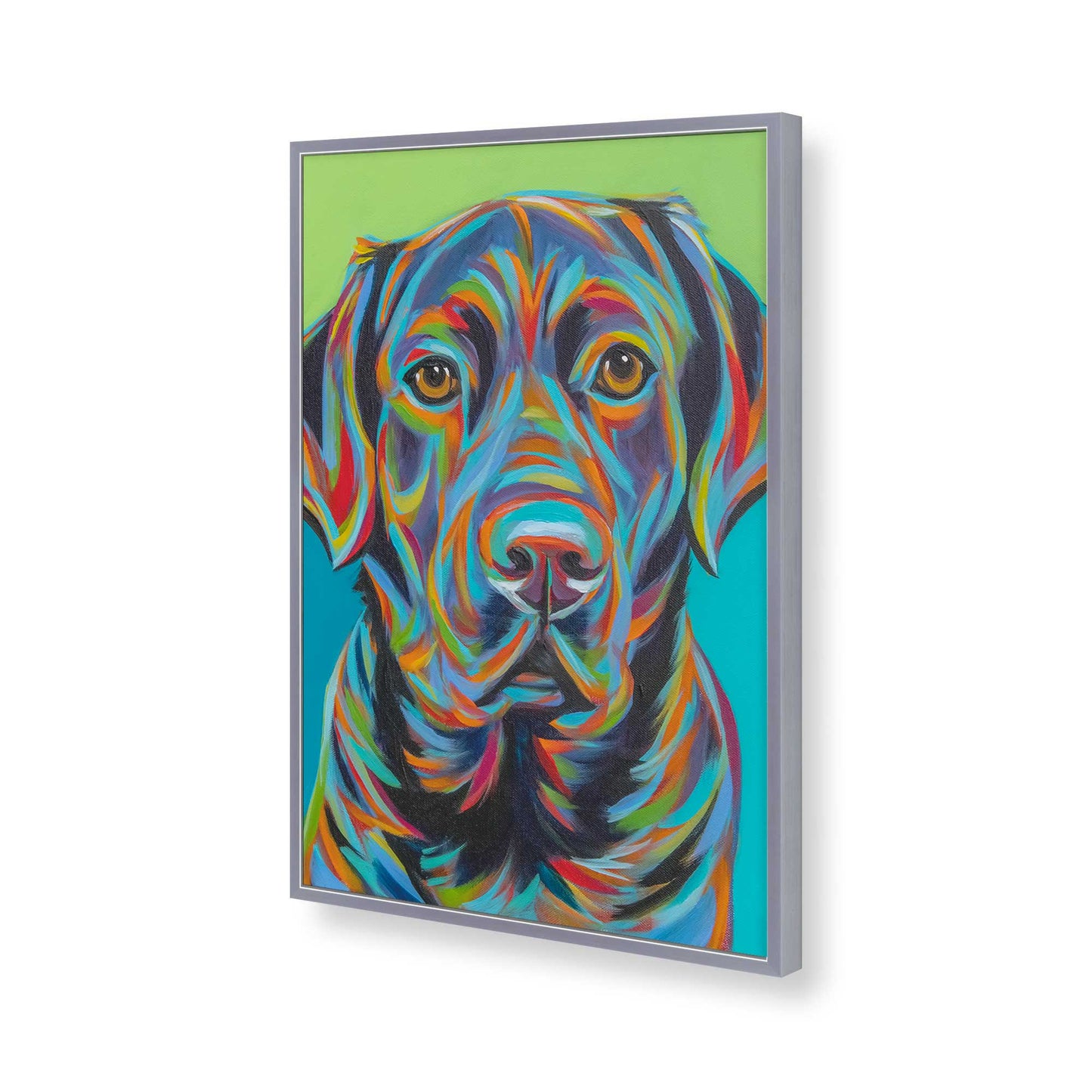[Color:Polished Chrome], Picture of art in a Polished Chrome frame of the corner