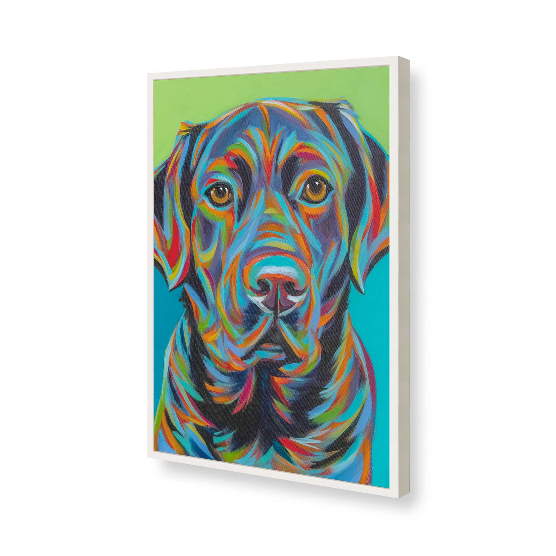 [Color:Opaque White], Picture of art in a Opaque White frame of the corner