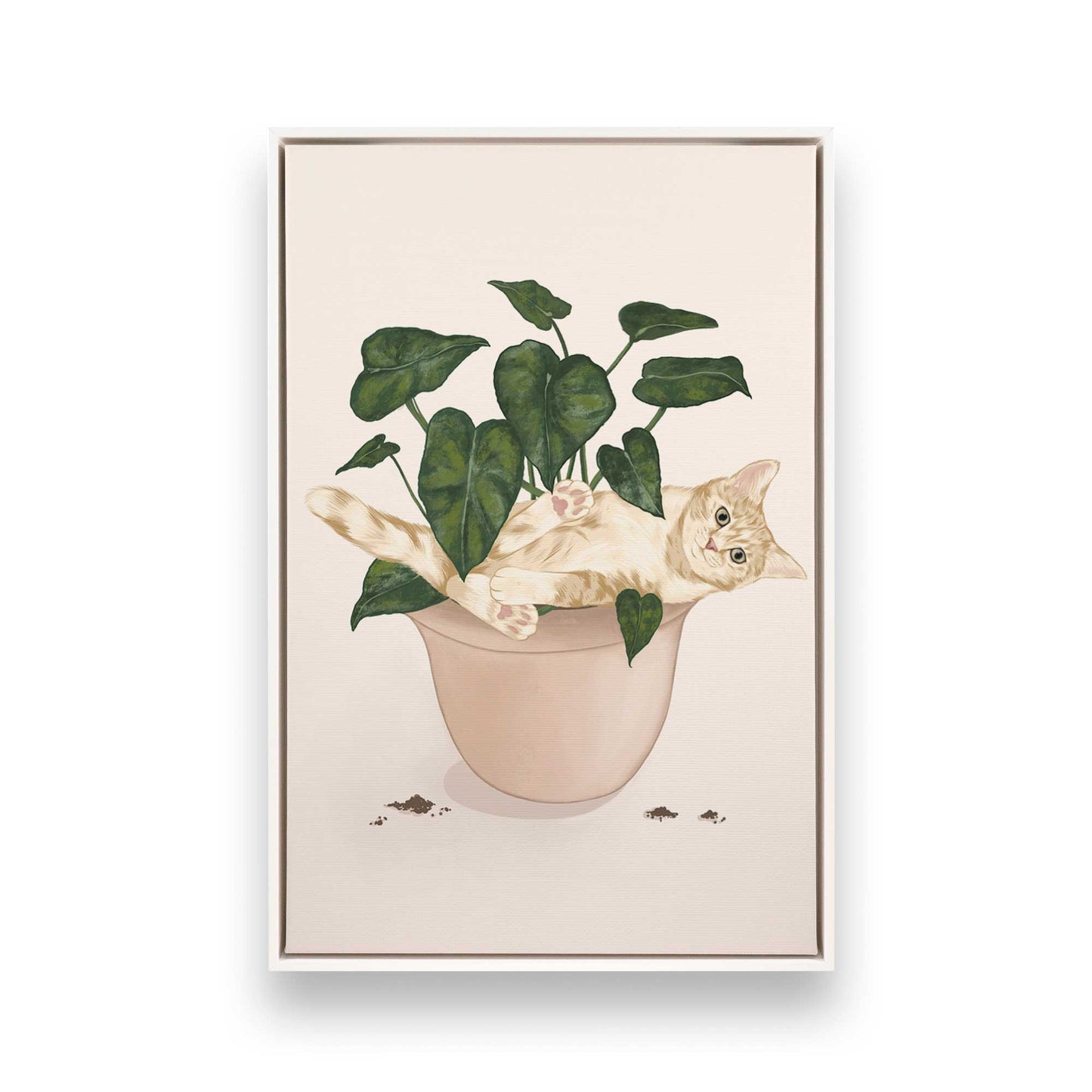 [Color:Opaque White], Picture of art in a White frame