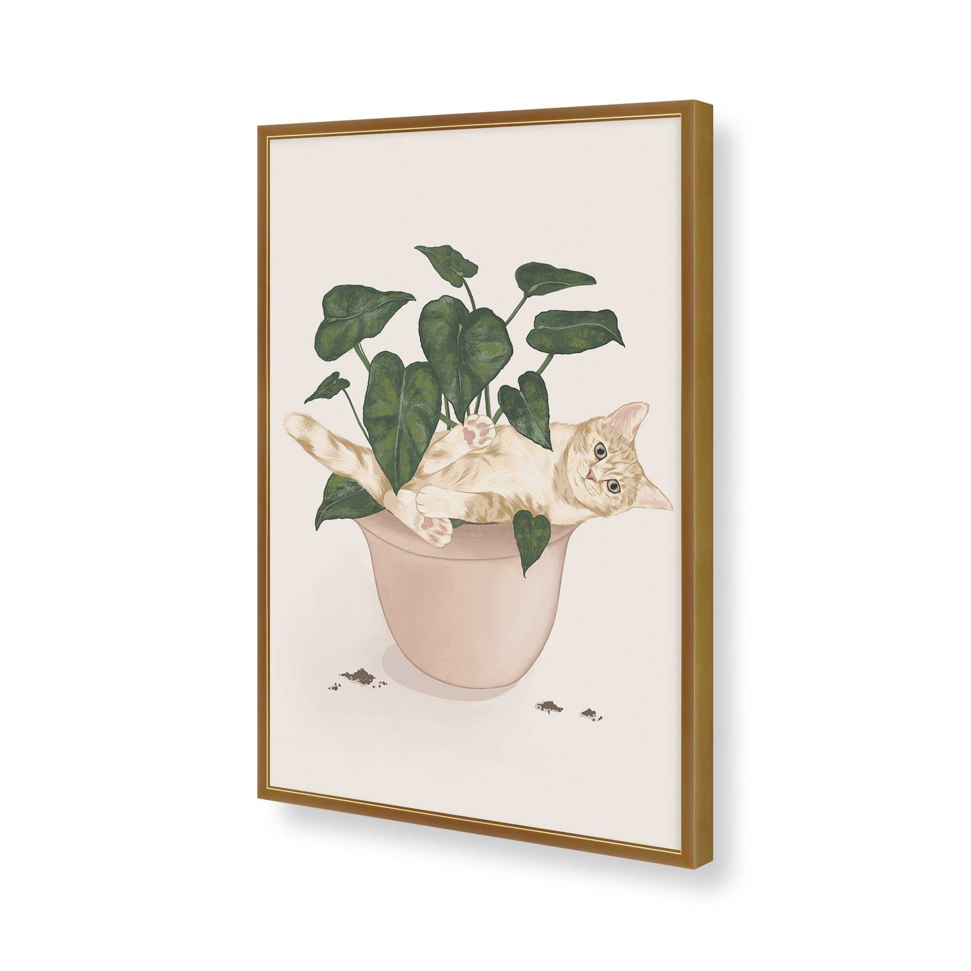 [Color:Polished Gold], Picture of art in a Polished Gold frame of the corner