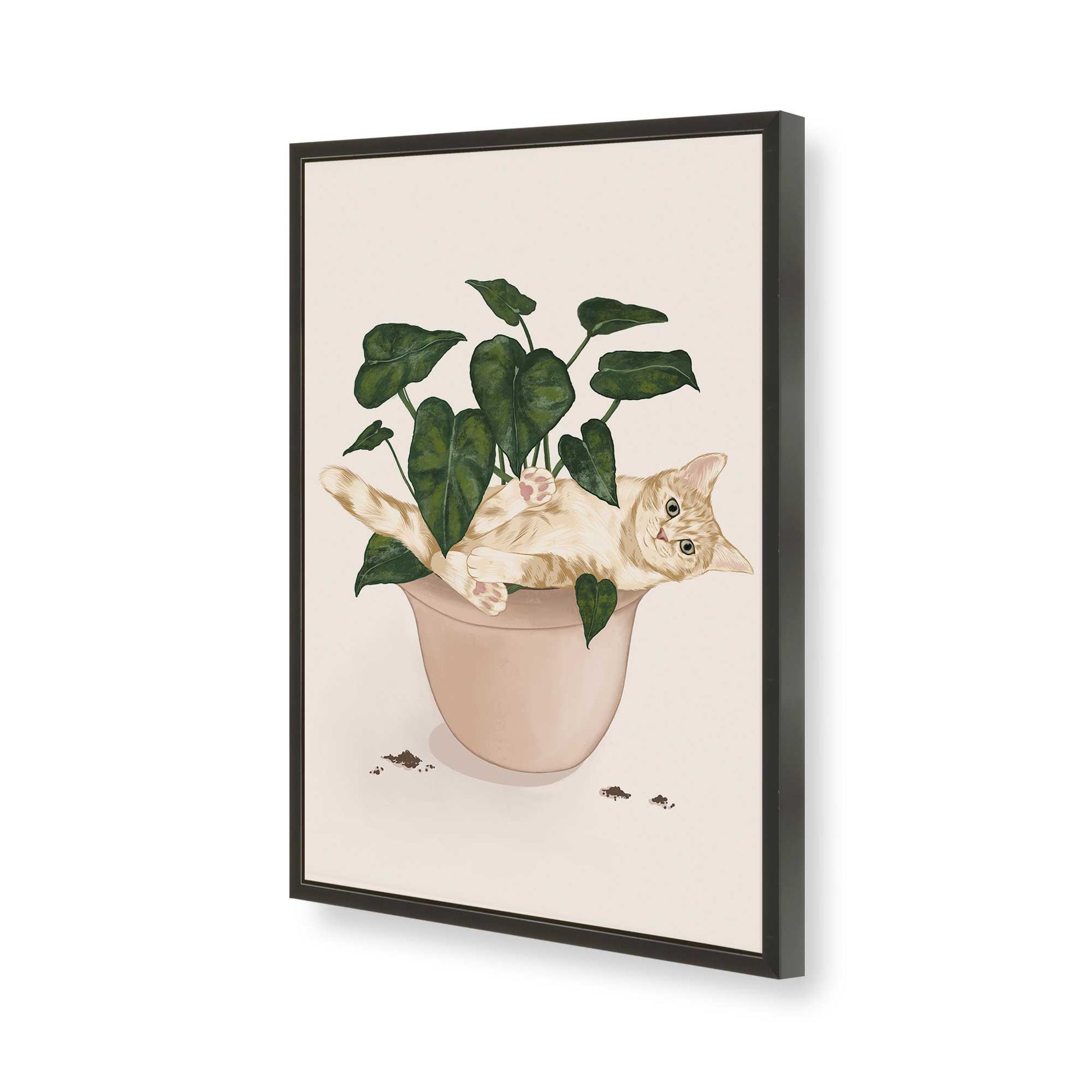 [Color:Satin Black], Picture of art in a Satin Black frame of the corner