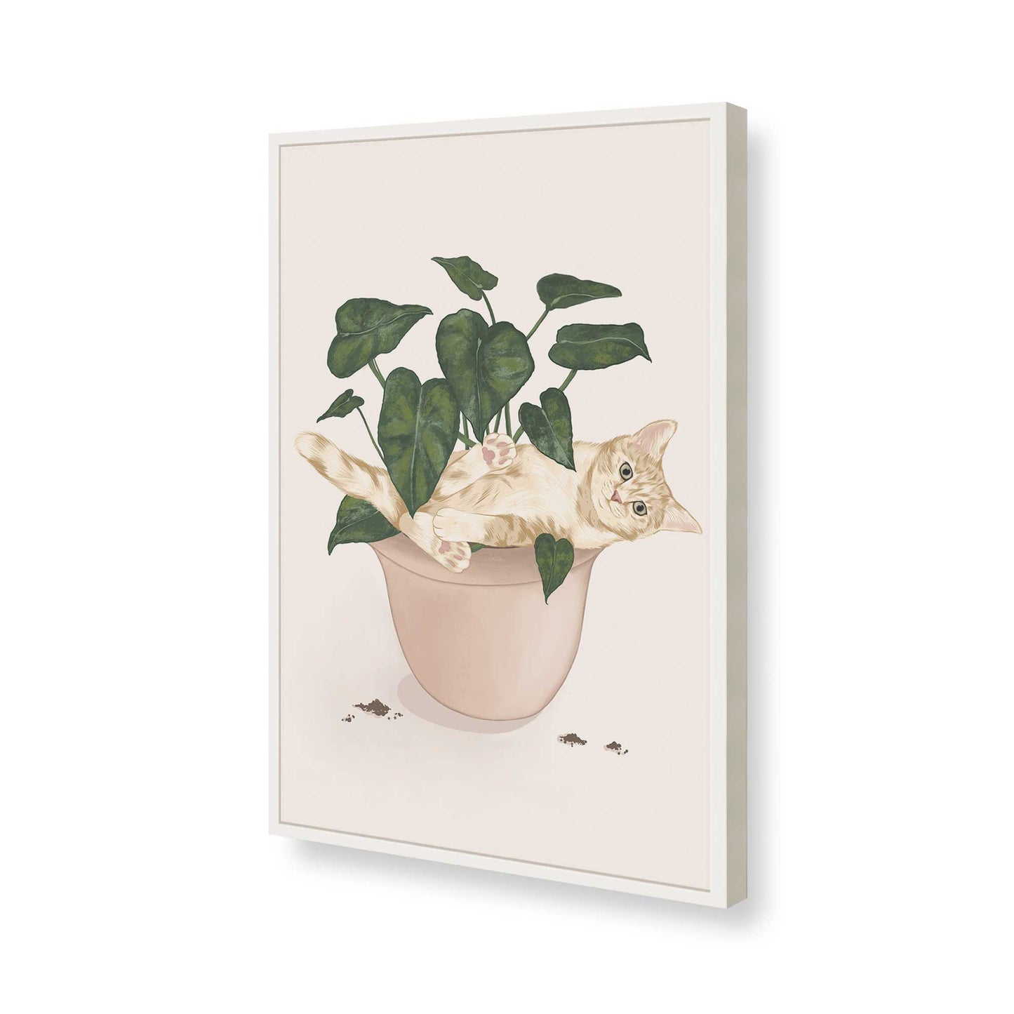 [Color:Opaque White], Picture of art in a Opaque White frame of the corner