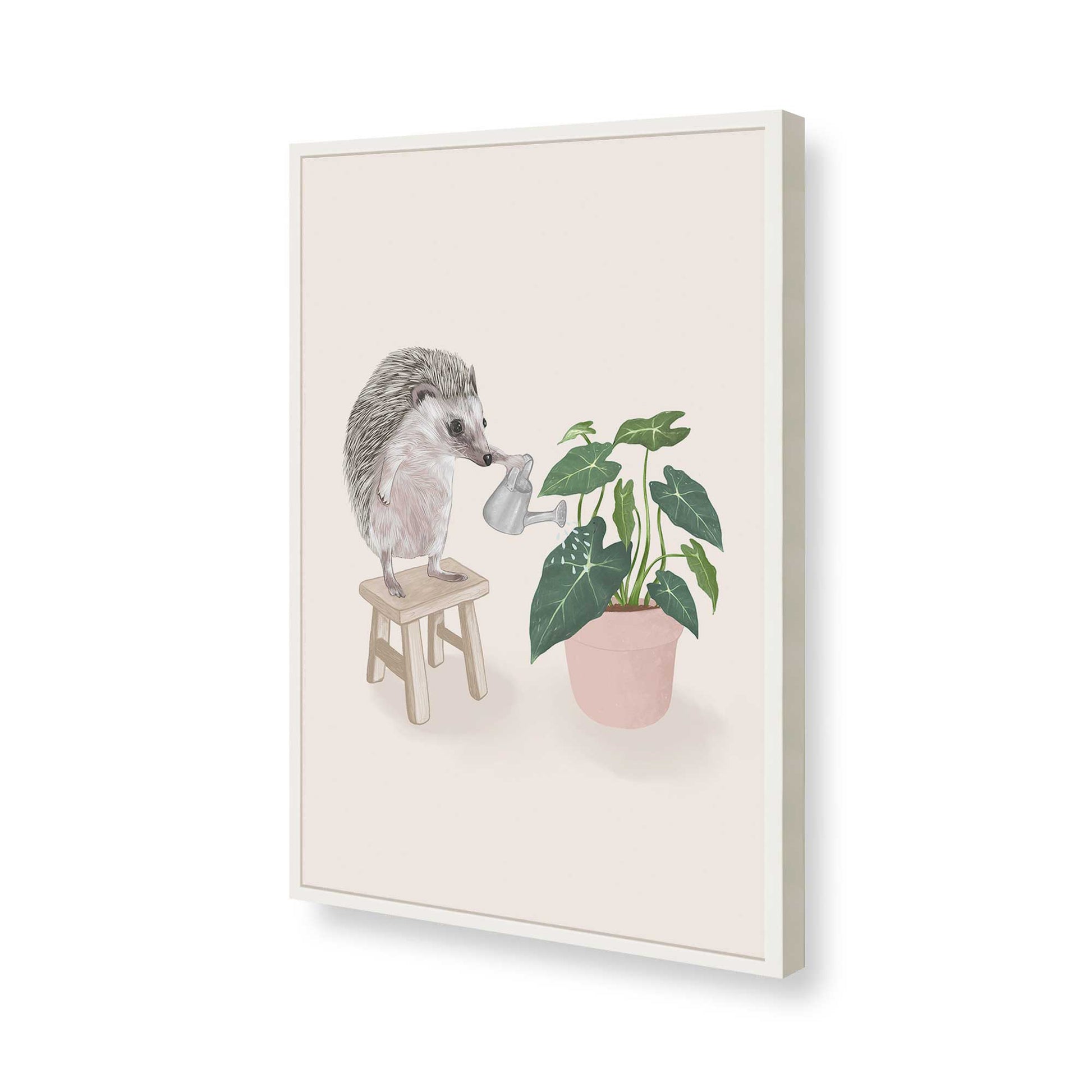 [Color:Opaque White], Picture of art in a Opaque White frame of the corner