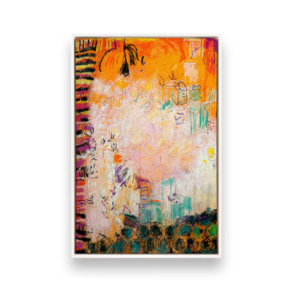 [Color:Opaque White], Picture of art in a White frame