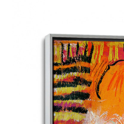 [Color:Polished Chrome], Picture of art in a Polished Chrome frame at an angle
