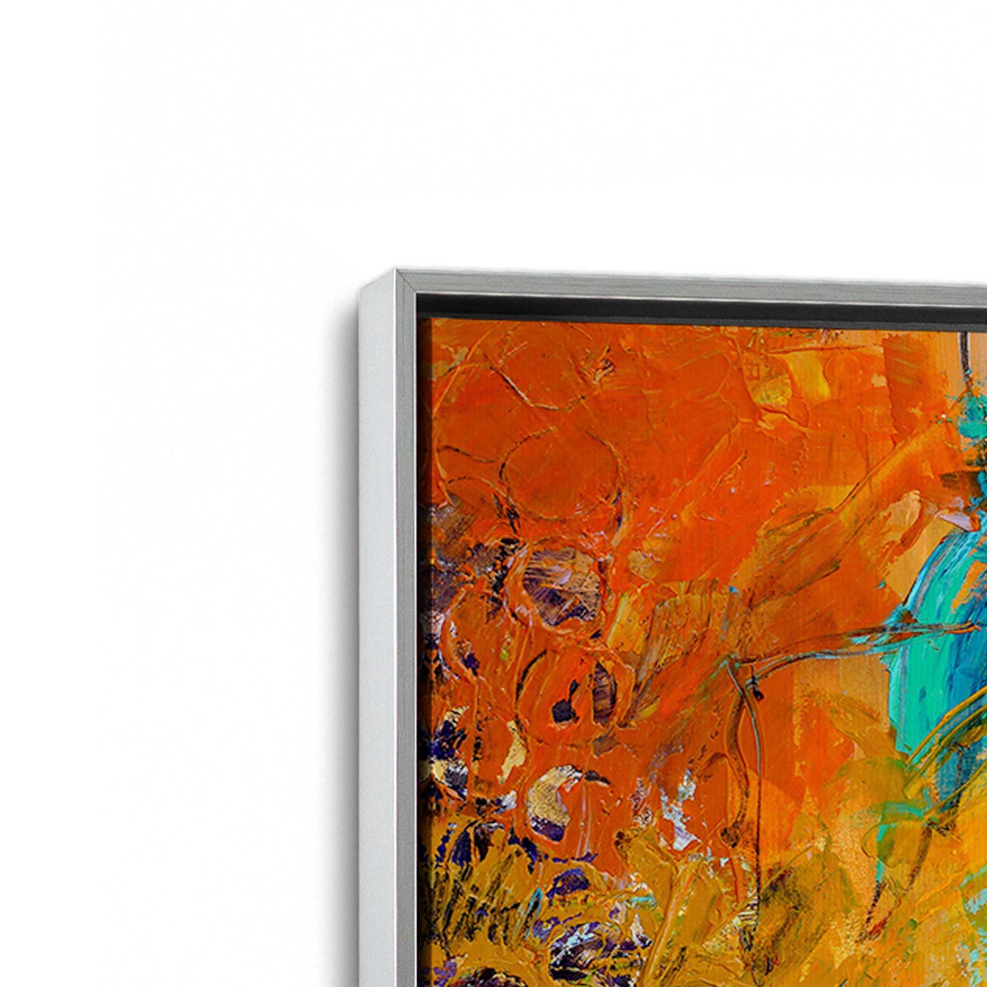 [Color:Polished Chrome], Picture of art in a Polished Chrome frame at an angle