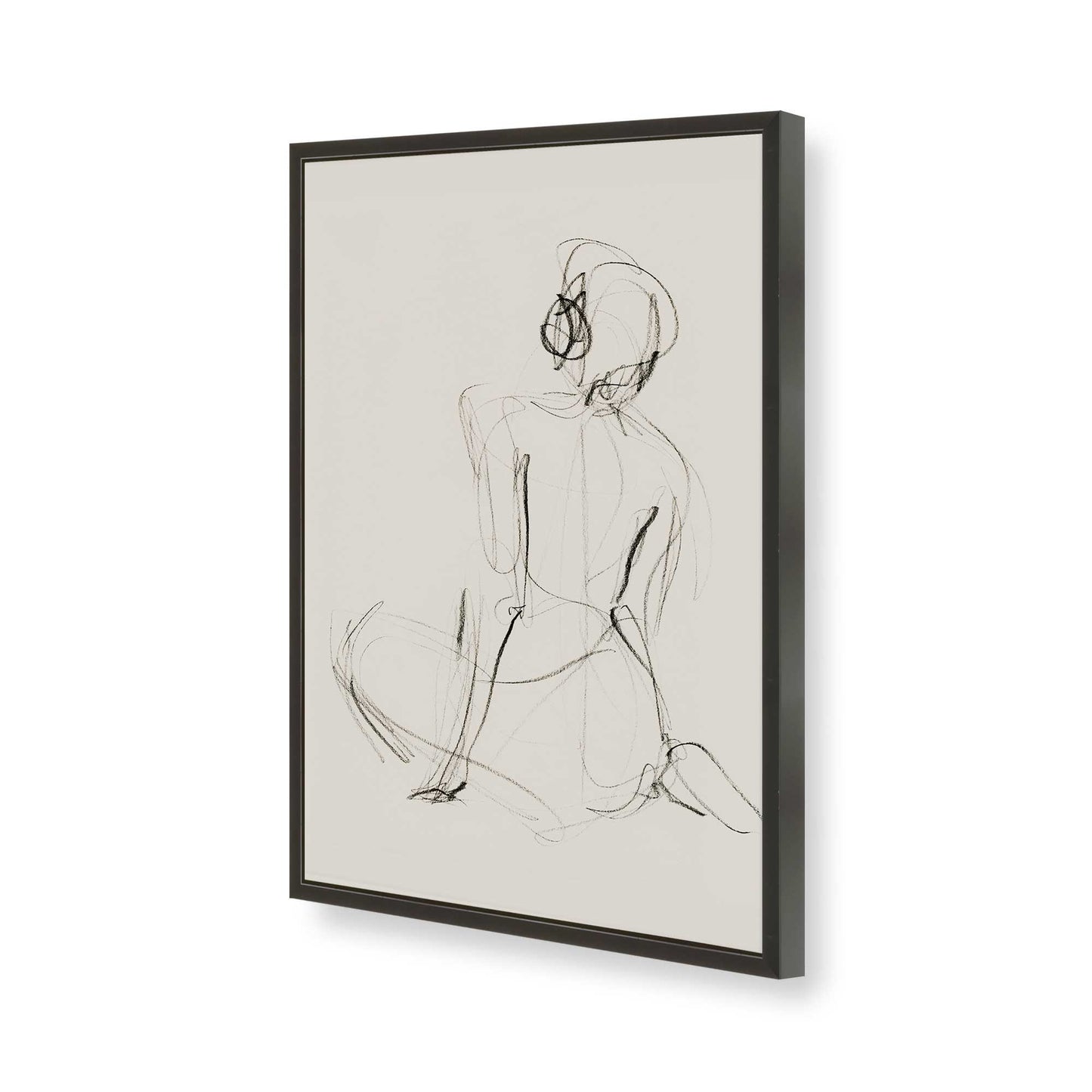 [Color:Satin Black], Picture of art in a Satin Black frame of the corner
