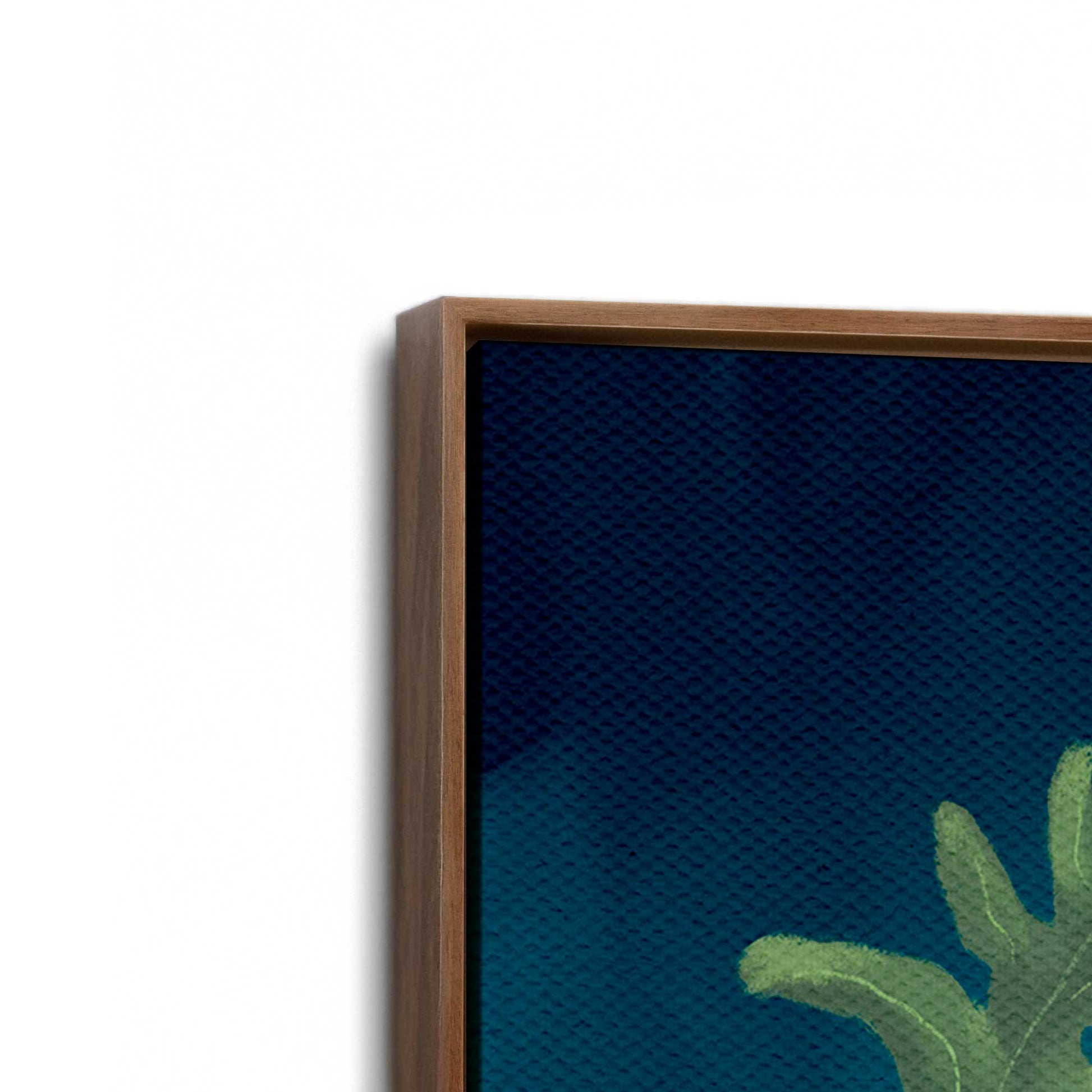 [Color:Walnut], Picture of art in a Walnut frame at an angle