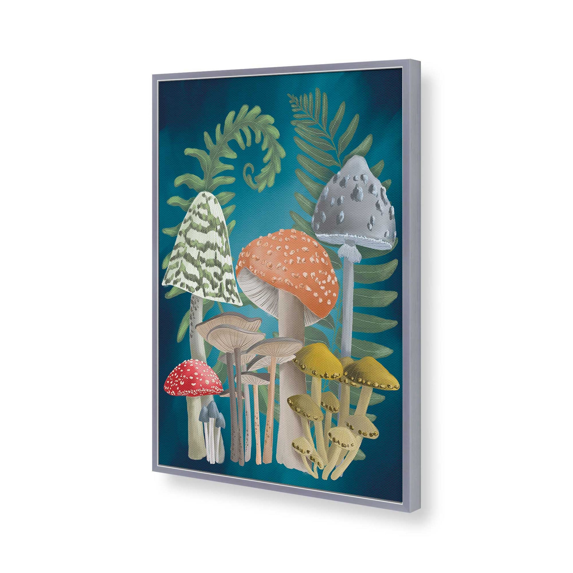 [Color:Polished Chrome], Picture of art in a Polished Chrome frame of the corner