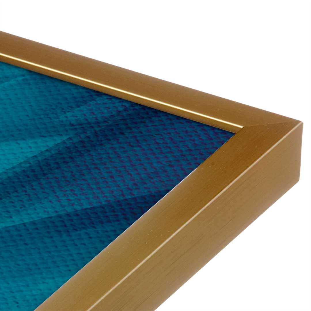 [Color:Polished Gold], Picture of art in a Polished Gold frame at an angle