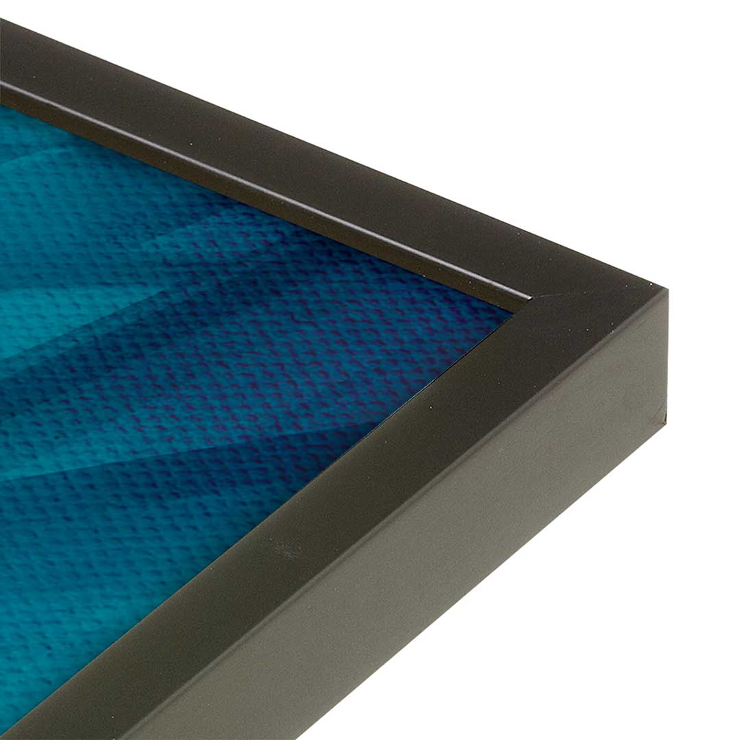 [Color:Satin Black], Picture of art in a Satin Black frame at an angle