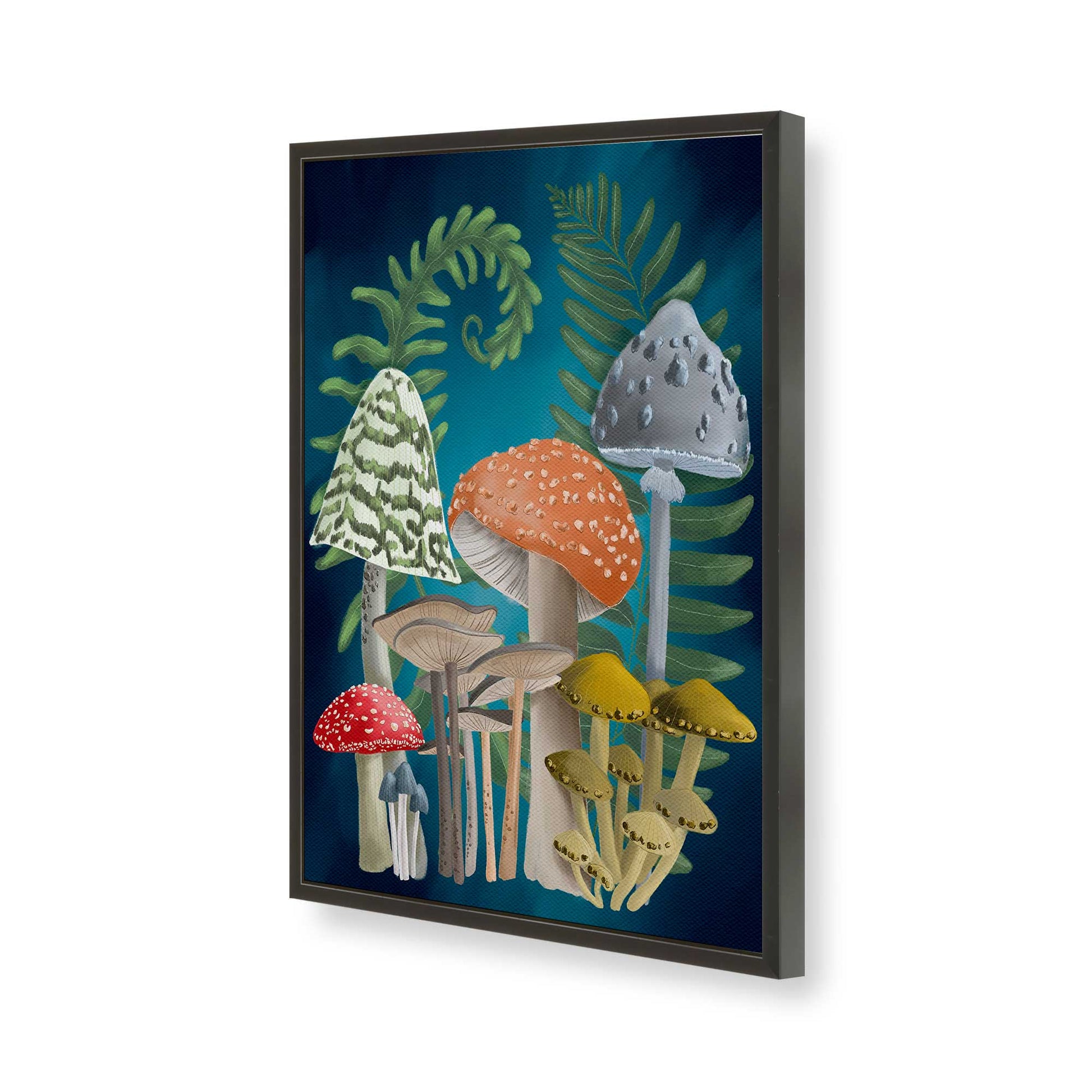 [Color:Satin Black], Picture of art in a Satin Black frame of the corner