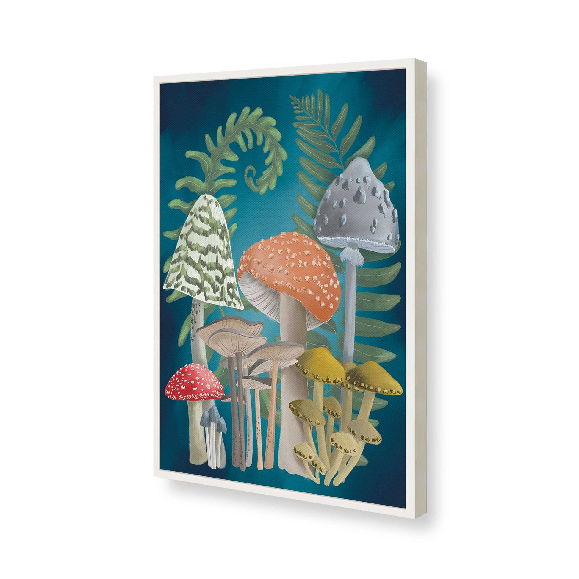 [Color:Opaque White], Picture of art in a Opaque White frame of the corner