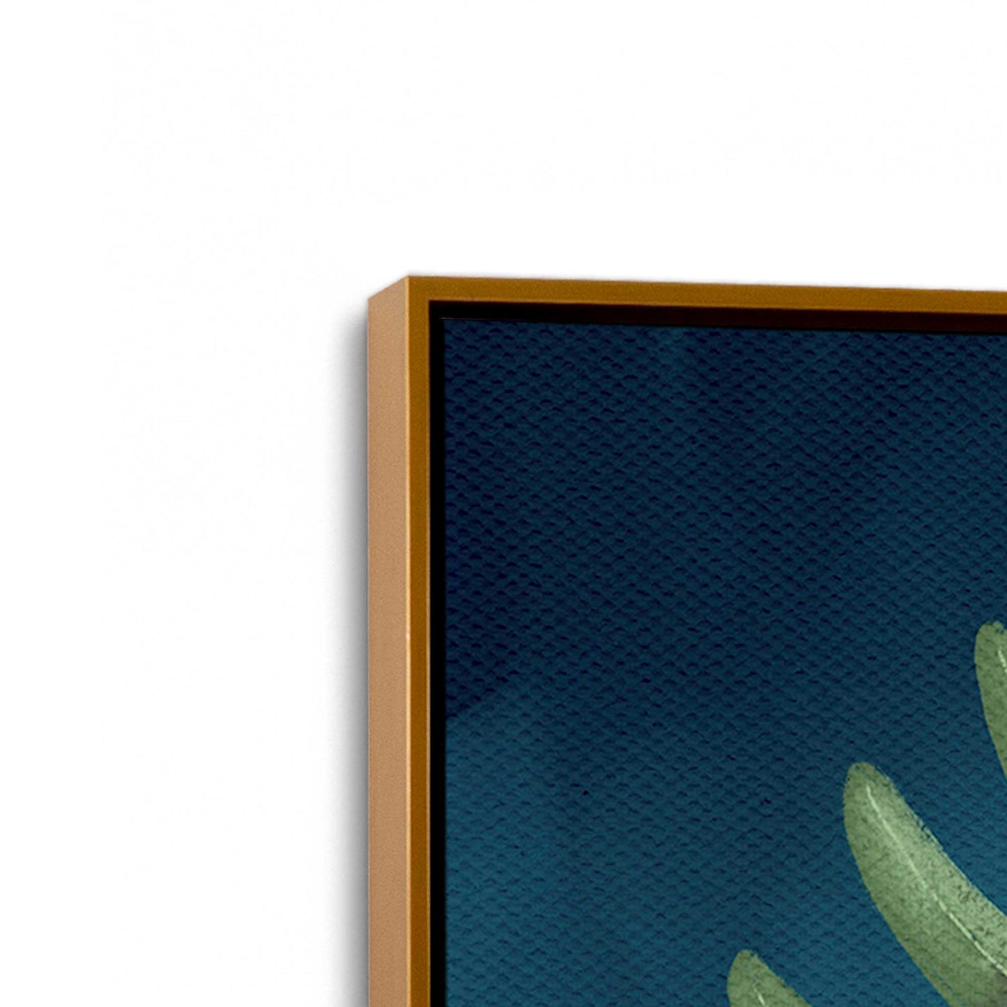 [Color:Polished Gold], Picture of art in a Polished Gold frame at an angle