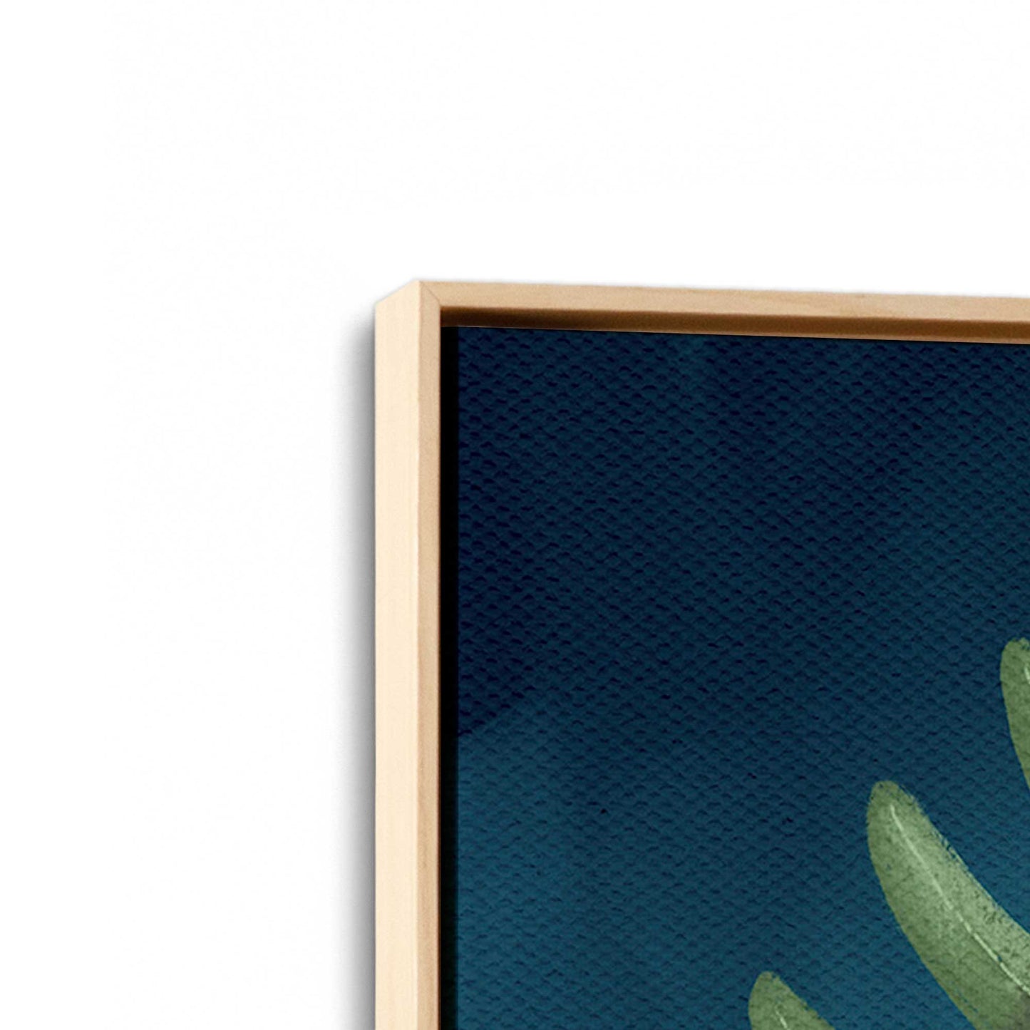 [Color:American Maple], Picture of art in a American Maple frame at an angle
