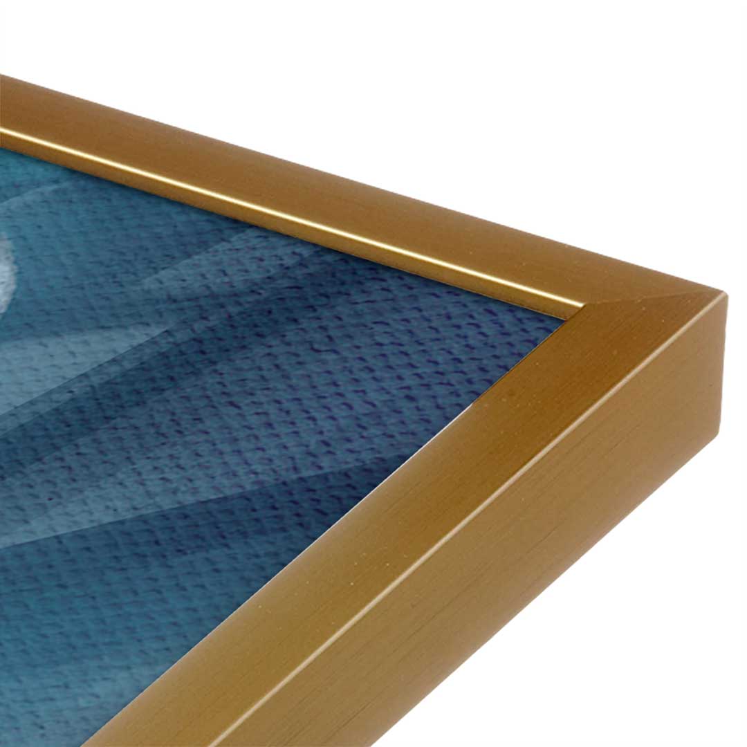 [Color:Polished Gold], Picture of art in a Polished Gold frame at an angle