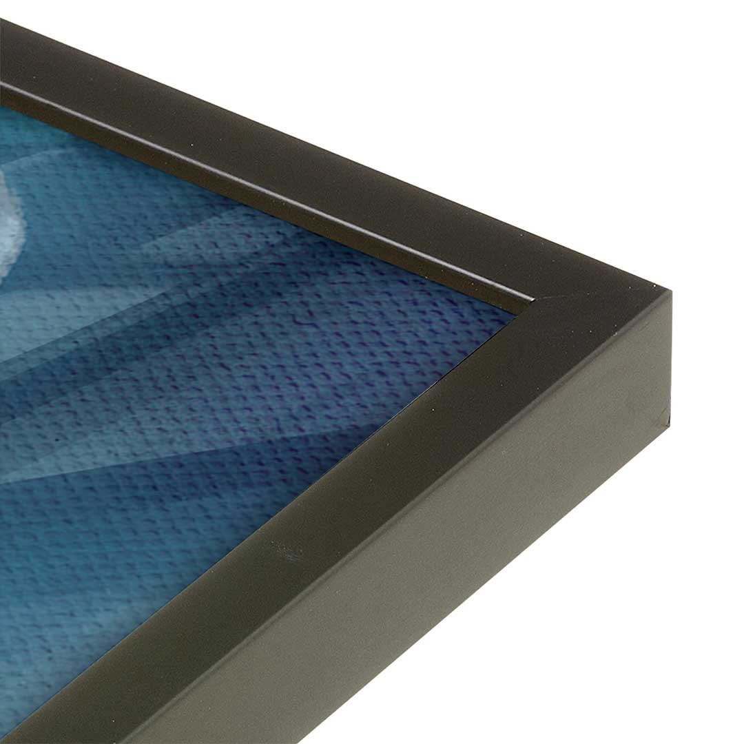 [Color:Satin Black], Picture of art in a Satin Black frame at an angle