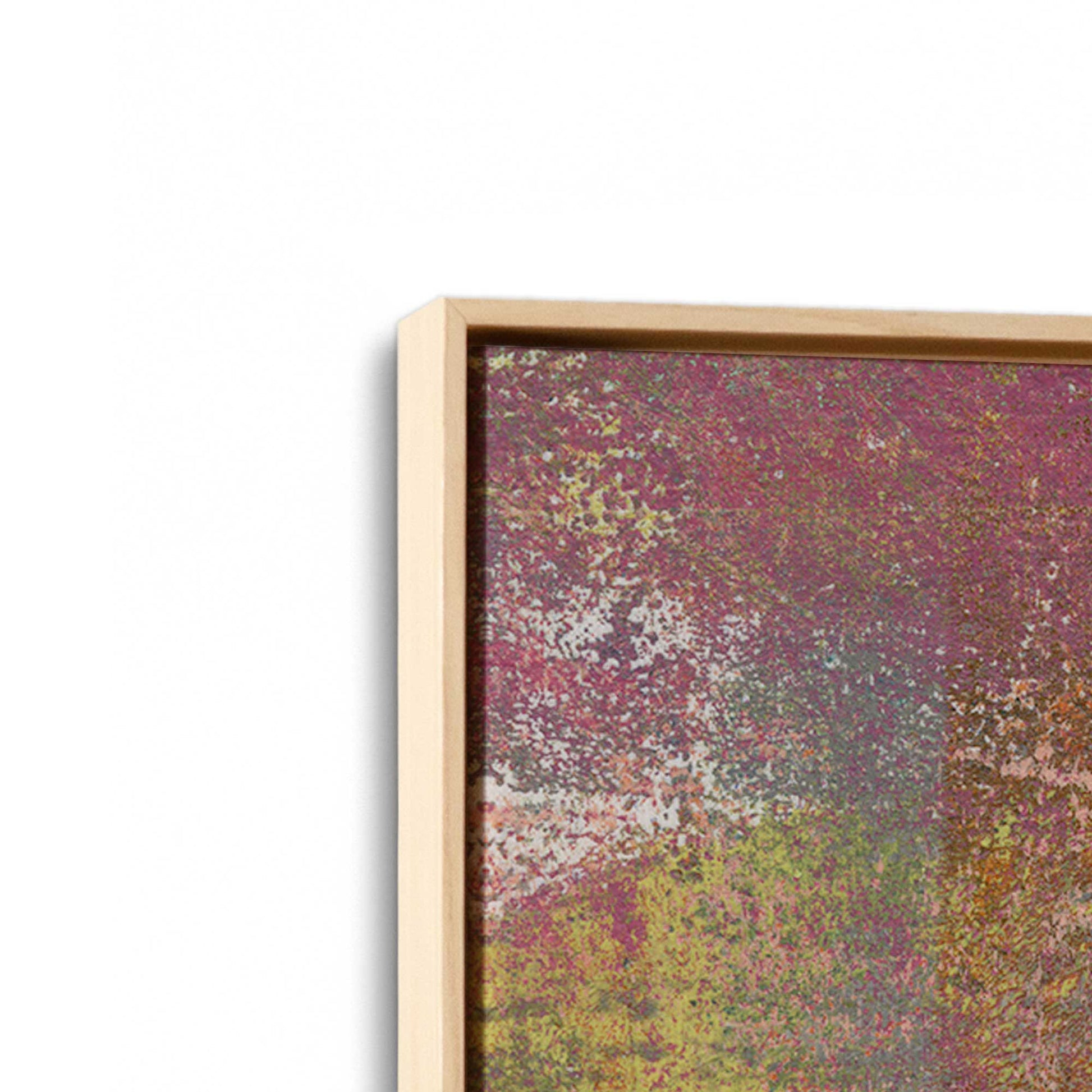 [Color:American Maple], Picture of art in a American Maple frame at an angle