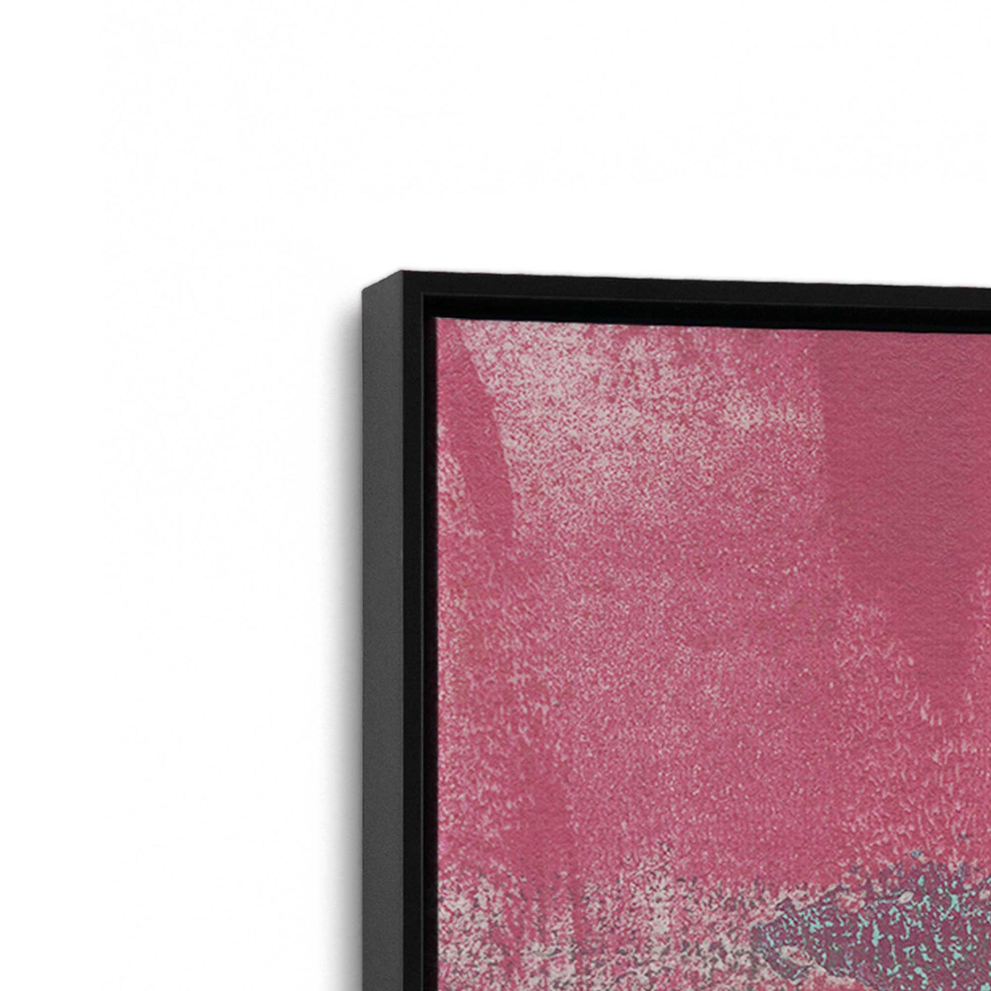 [Color:Satin Black], Picture of art in a Satin Black frame at an angle