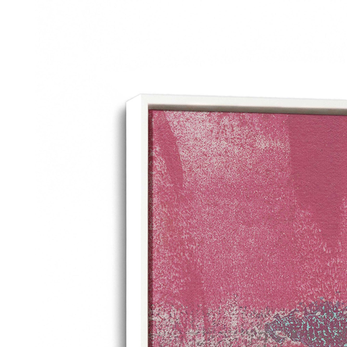[Color:Opaque White], Picture of art in a White frame at an angle